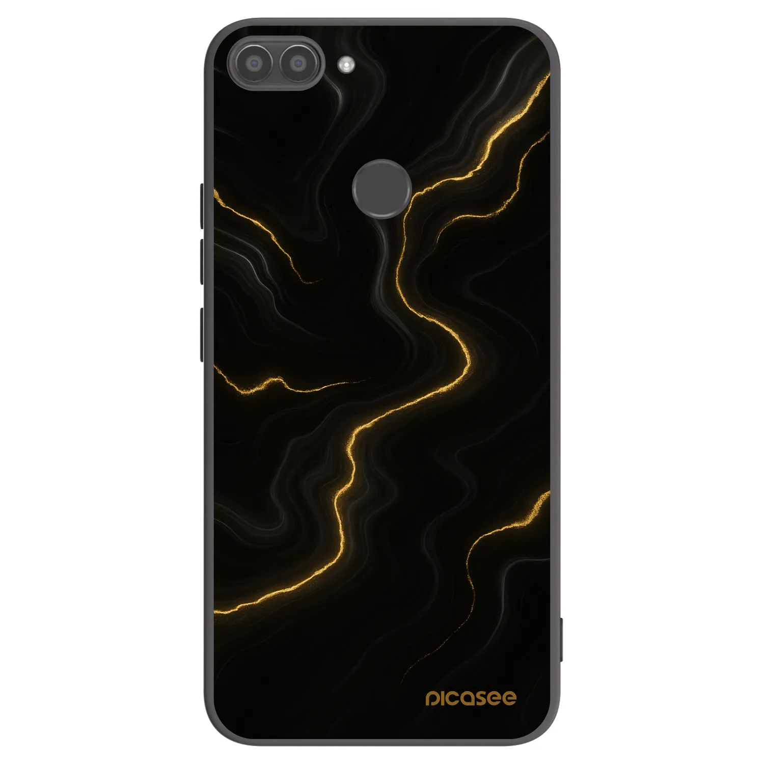 Picasee silikonový černý obal pro Huawei P Smart - Thunder