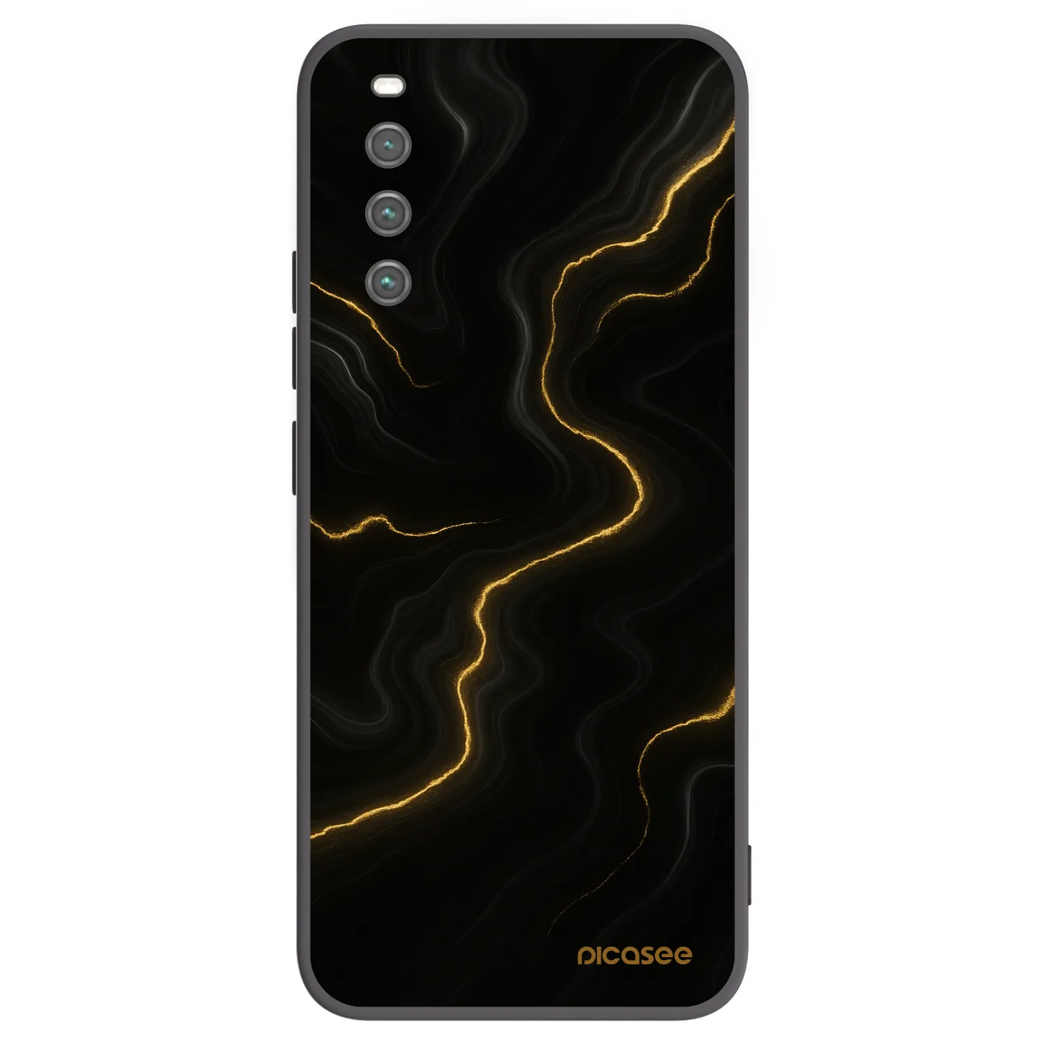Picasee silikonový černý obal pro Sony Xperia 10 IV 5G - Thunder