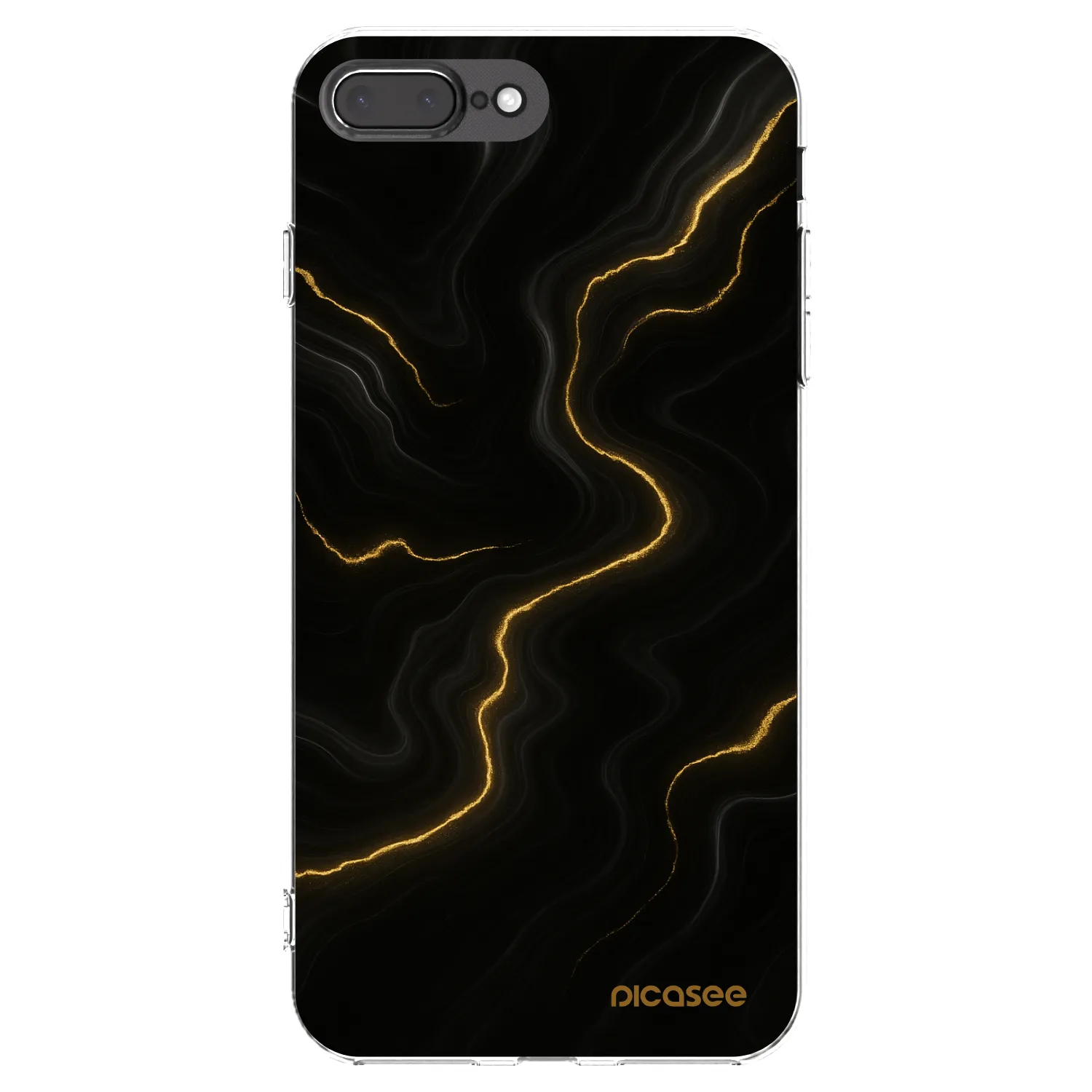 Picasee silikonový průhledný obal pro Apple iPhone 8 Plus - Thunder