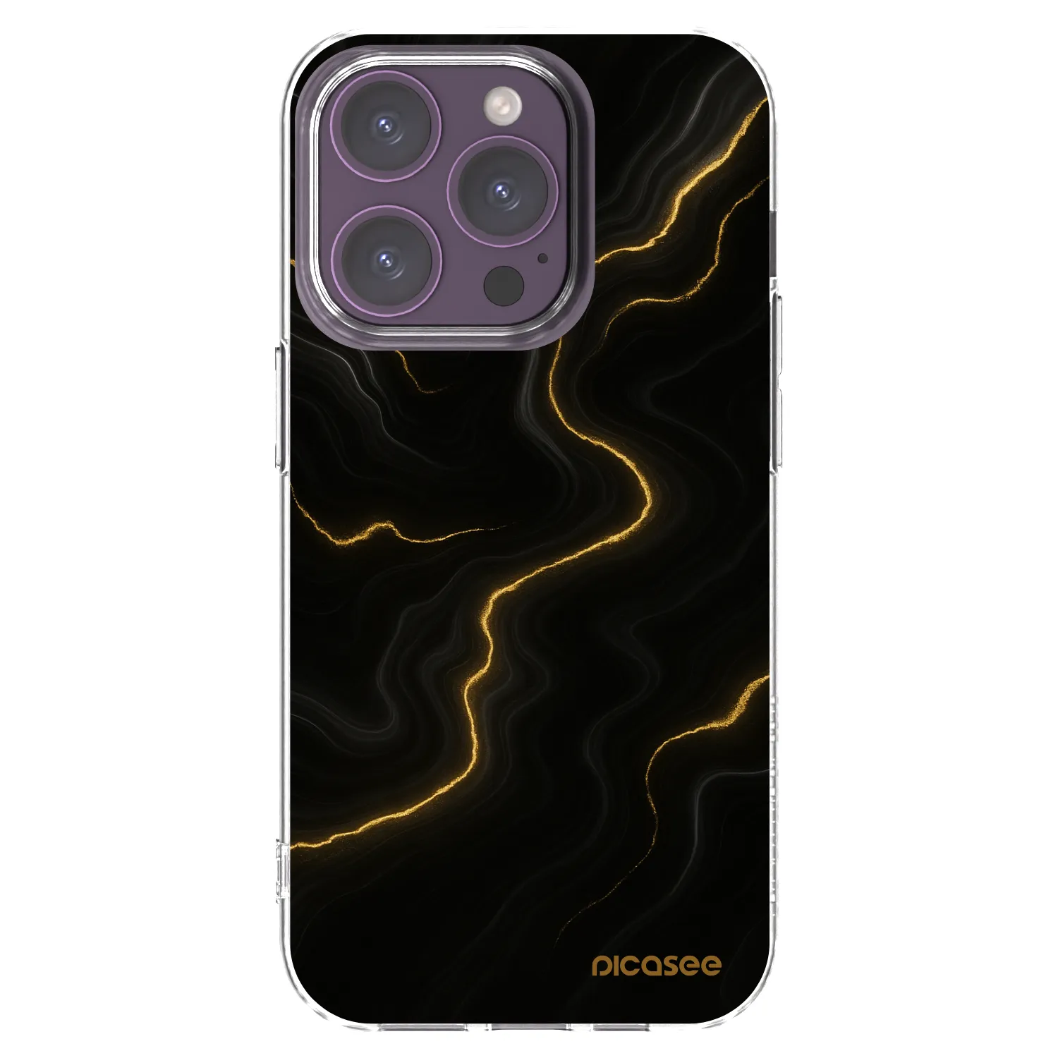 Picasee silikonový průhledný obal pro Apple iPhone 14 Pro - Thunder