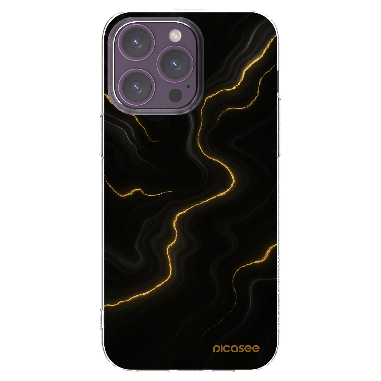 Picasee silikonový průhledný obal pro Apple iPhone 14 Pro Max - Thunder