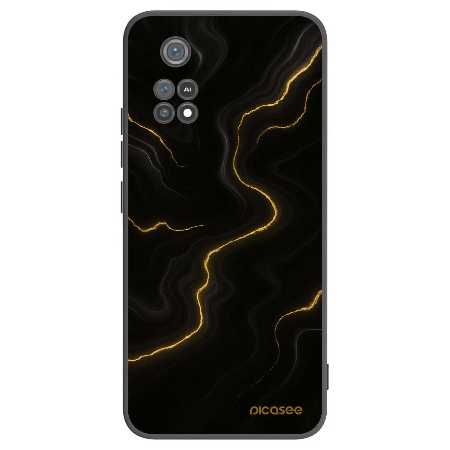 Picasee silikonový černý obal pro Xiaomi Poco M4 Pro - Thunder
