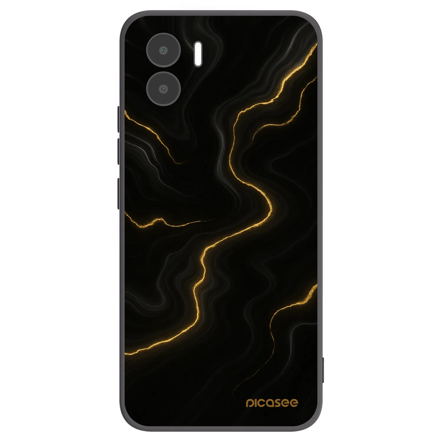 Picasee silikonový černý obal pro Xiaomi Redmi A1 - Thunder