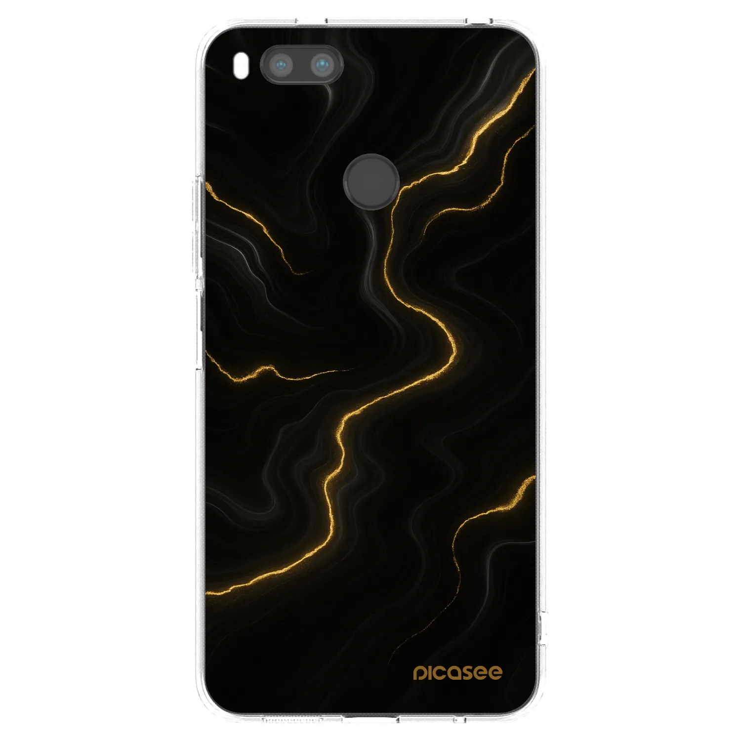 Picasee silikonový průhledný obal pro Xiaomi Redmi A1 - Thunder
