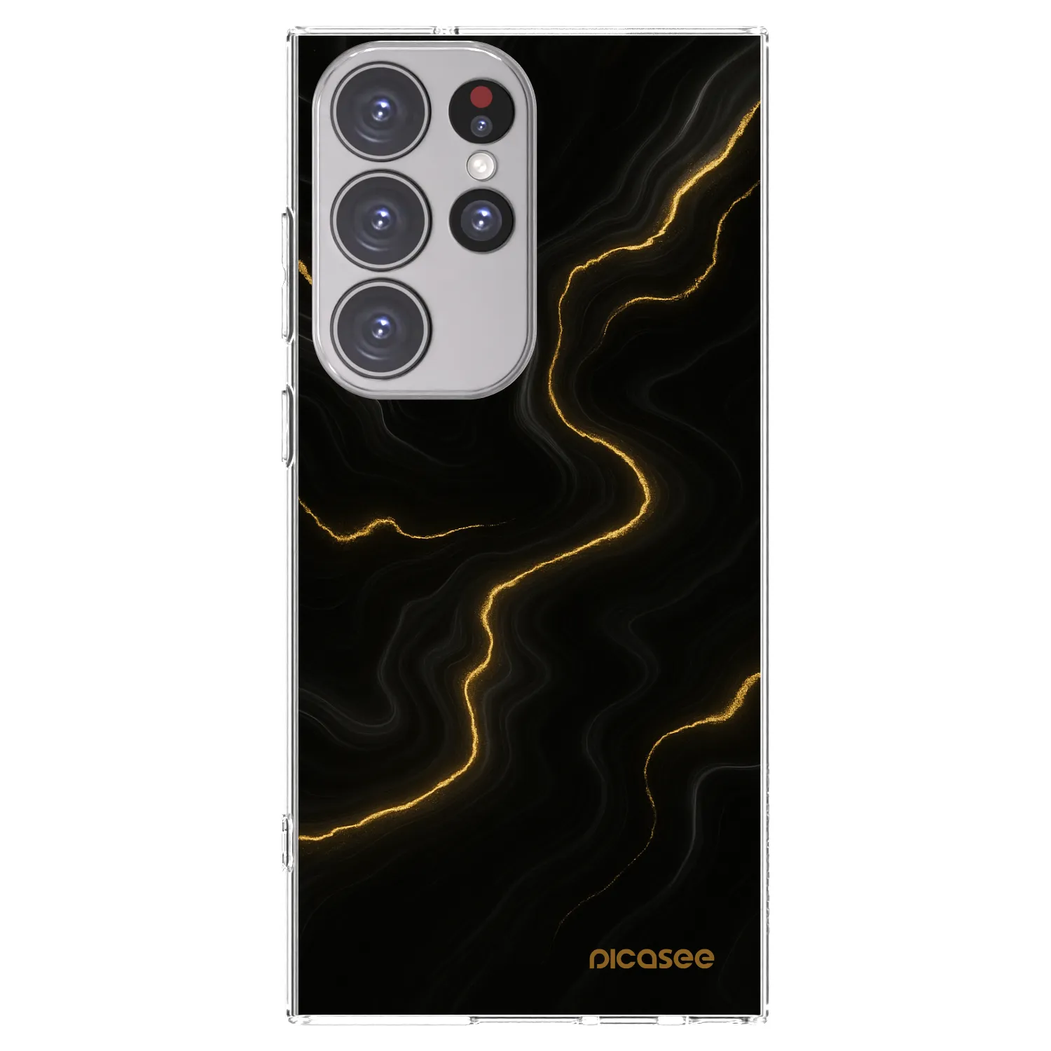 Picasee silikonový průhledný obal pro Samsung Galaxy S23 Ultra 5G - Thunder