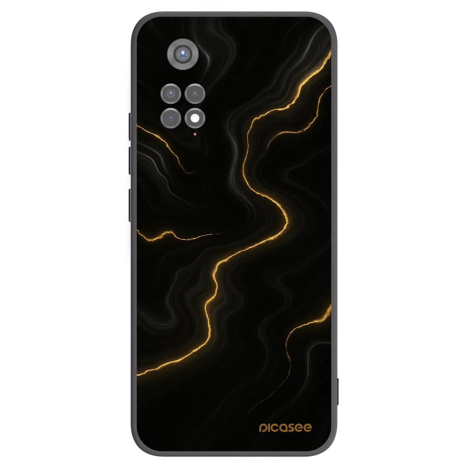 Picasee silikonový černý obal pro Xiaomi Redmi Note 11S 5G - Thunder