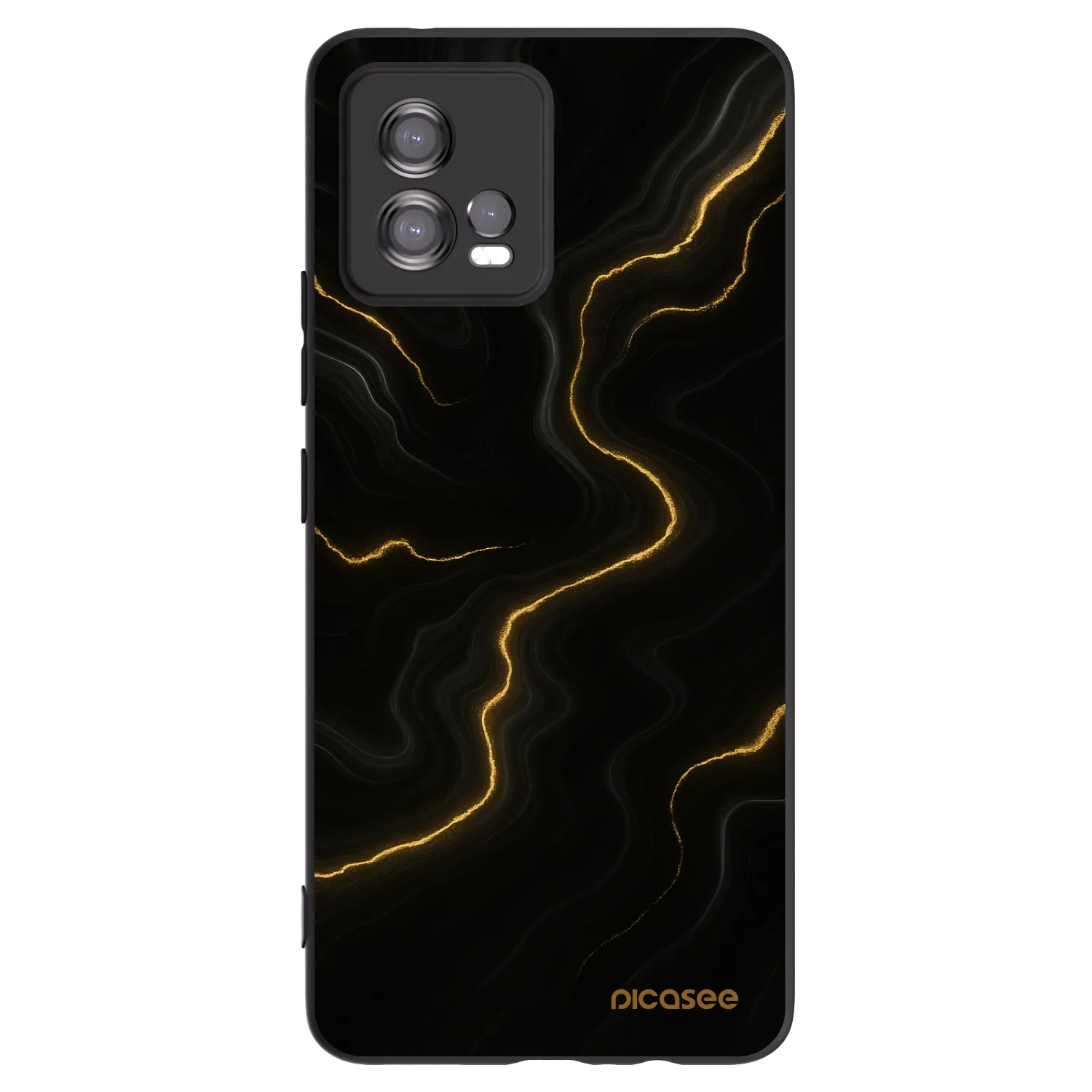 Picasee silikonový černý obal pro Motorola Moto G72 - Thunder