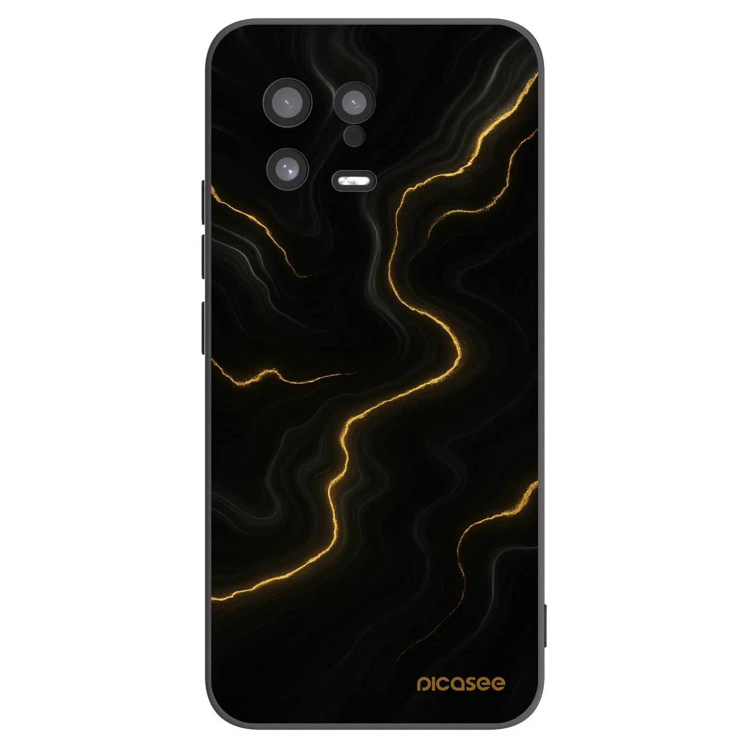 Picasee silikonový černý obal pro Xiaomi 13 - Thunder