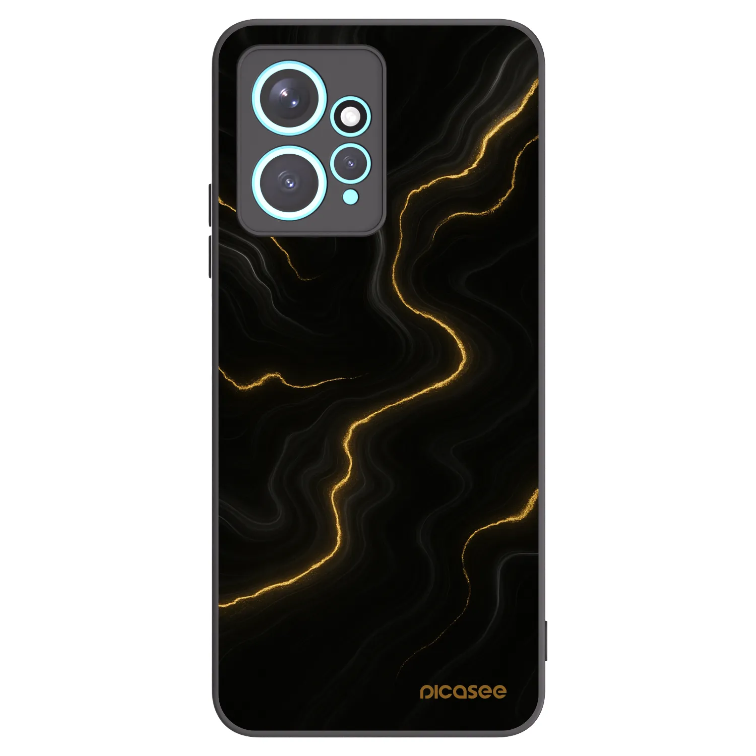 Picasee silikonový černý obal pro Xiaomi Redmi Note 12 4G - Thunder