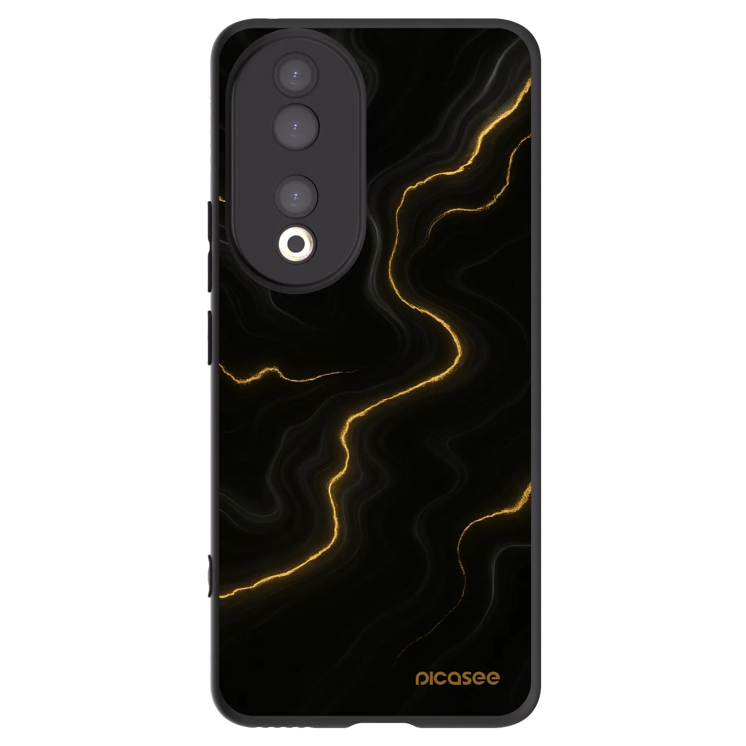 Picasee silikonový černý obal pro Honor 90 5G - Thunder