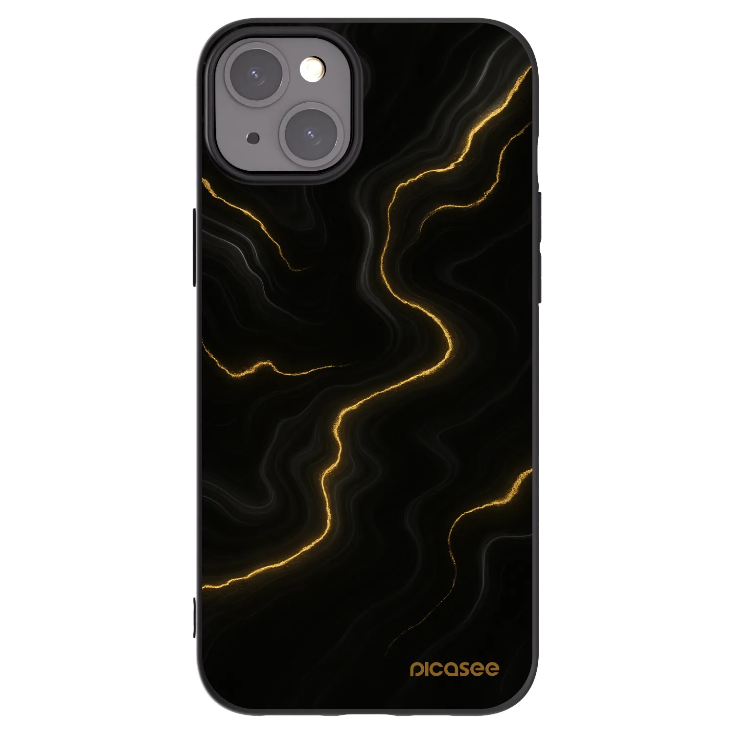 Picasee silikonový černý obal pro Apple iPhone 15 Plus - Thunder