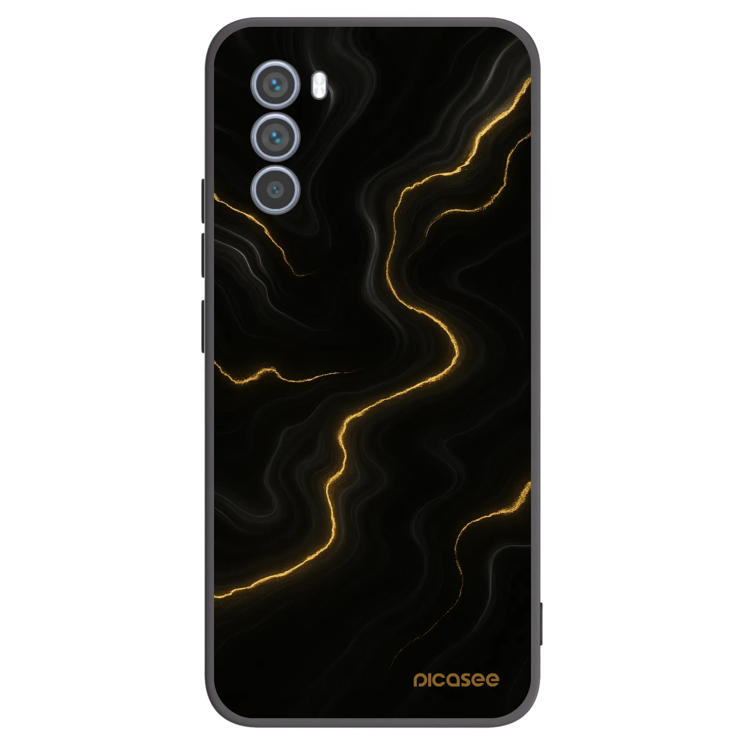 Picasee silikonový černý obal pro Motorola Moto G62 - Thunder