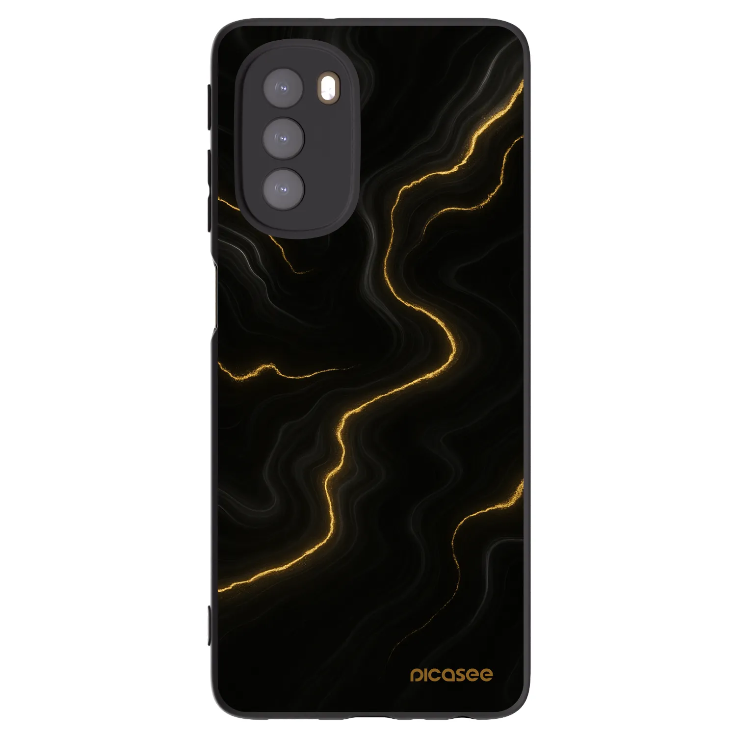 Picasee silikonový černý obal pro Motorola Moto G51 - Thunder