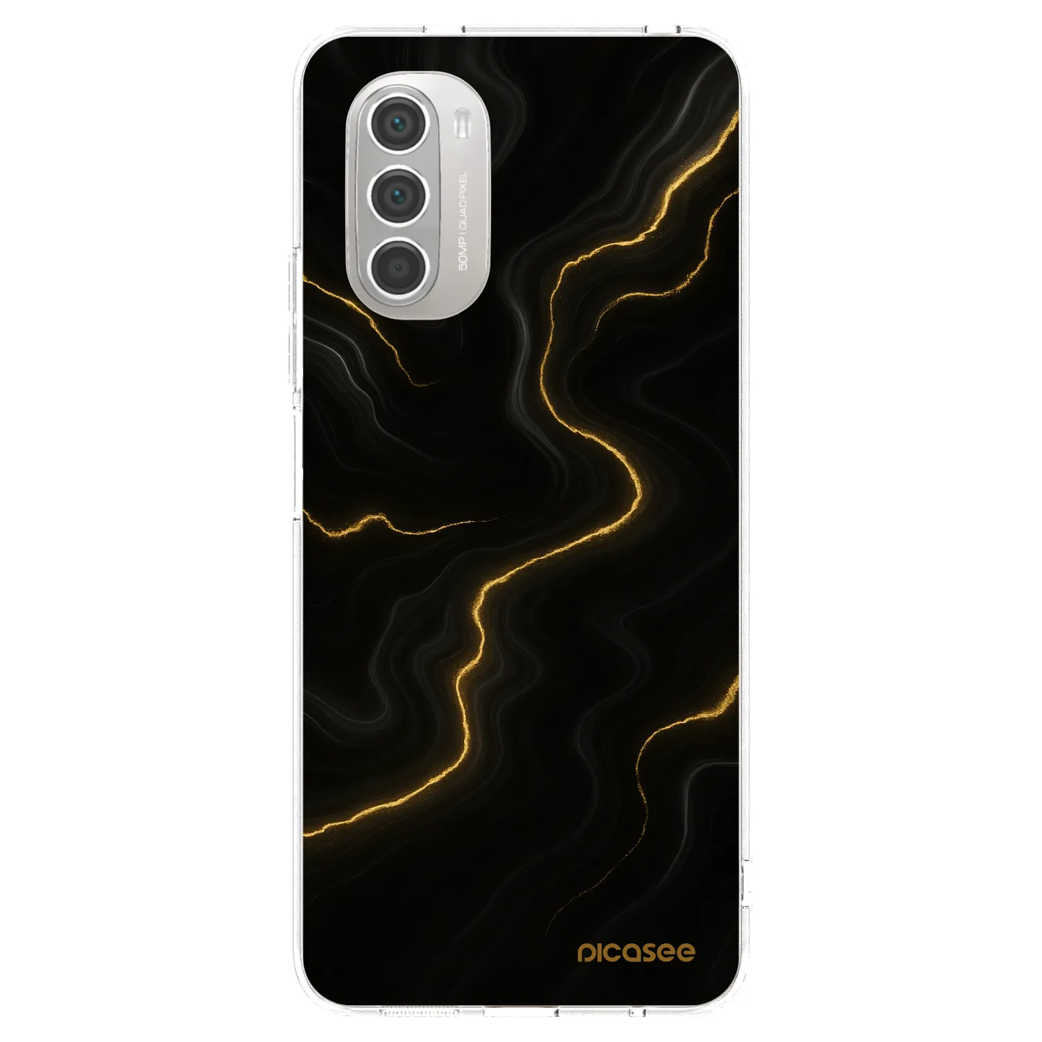 Picasee silikonový průhledný obal pro Motorola Moto G51 - Thunder