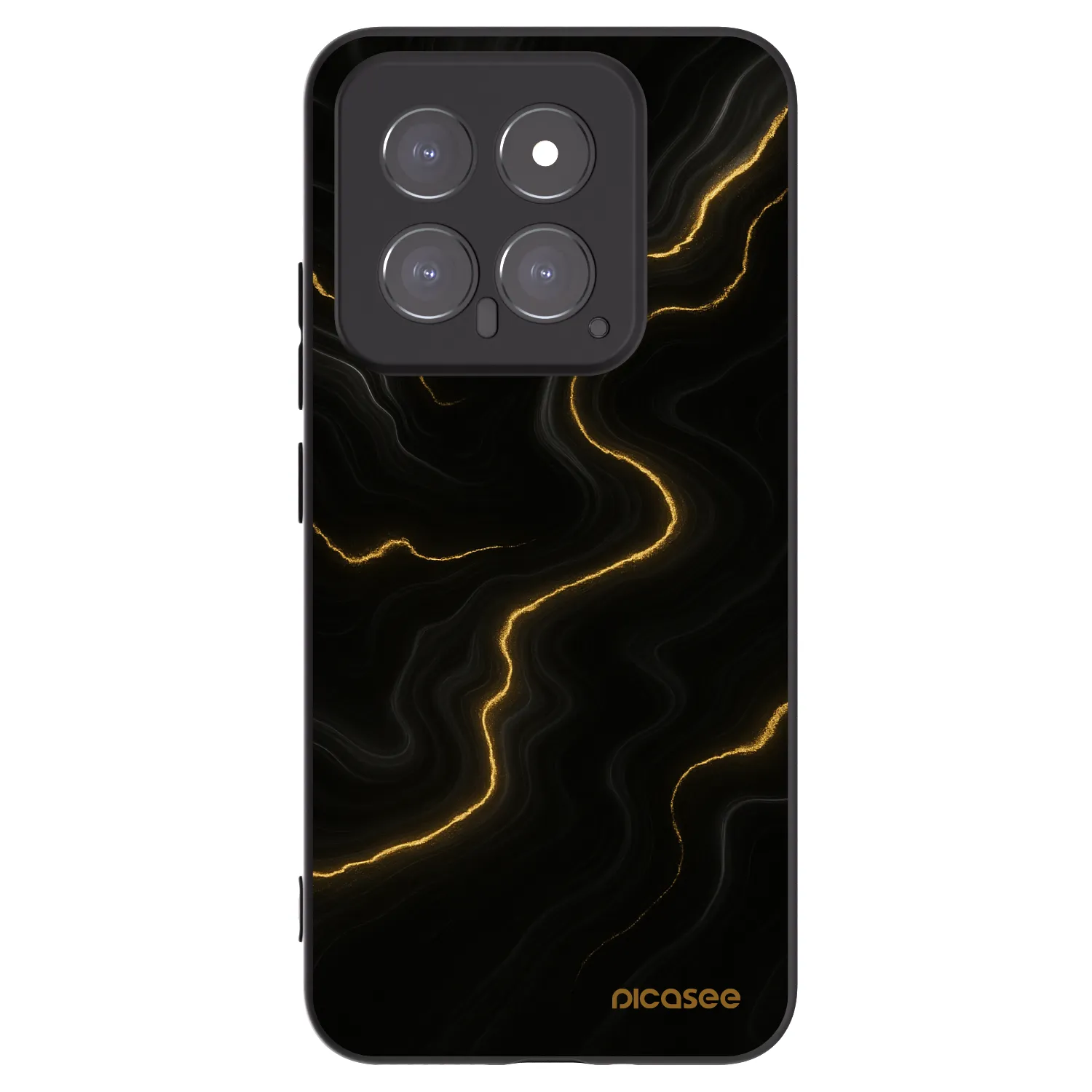 Picasee silikonový černý obal pro Xiaomi 14 - Thunder