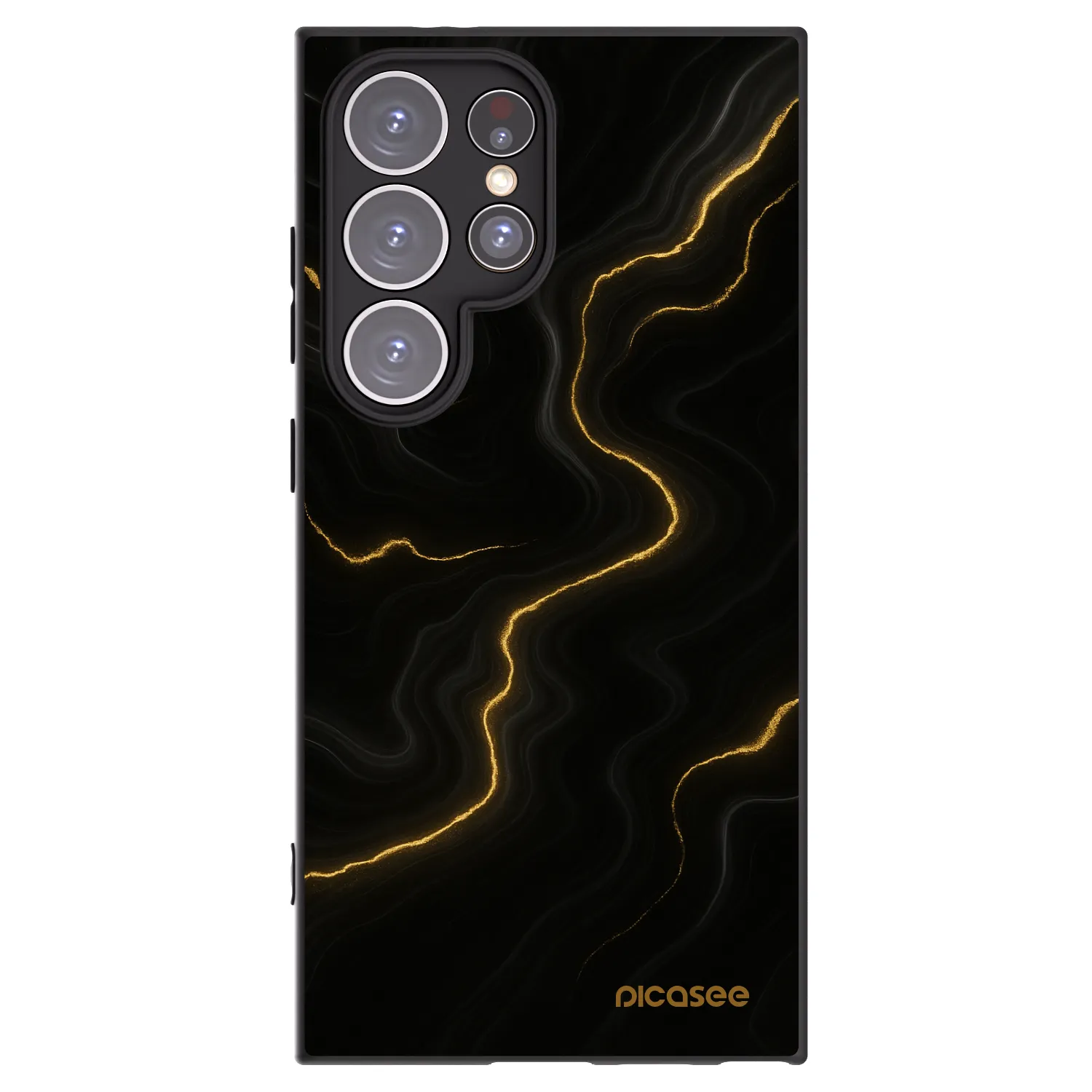 Picasee silikonový černý obal pro Samsung Galaxy S24 Ultra S928B 5G - Thunder