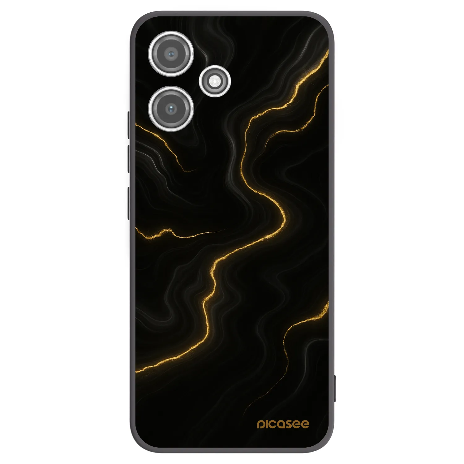 Picasee silikonový černý obal pro Xiaomi Redmi 12 5G - Thunder