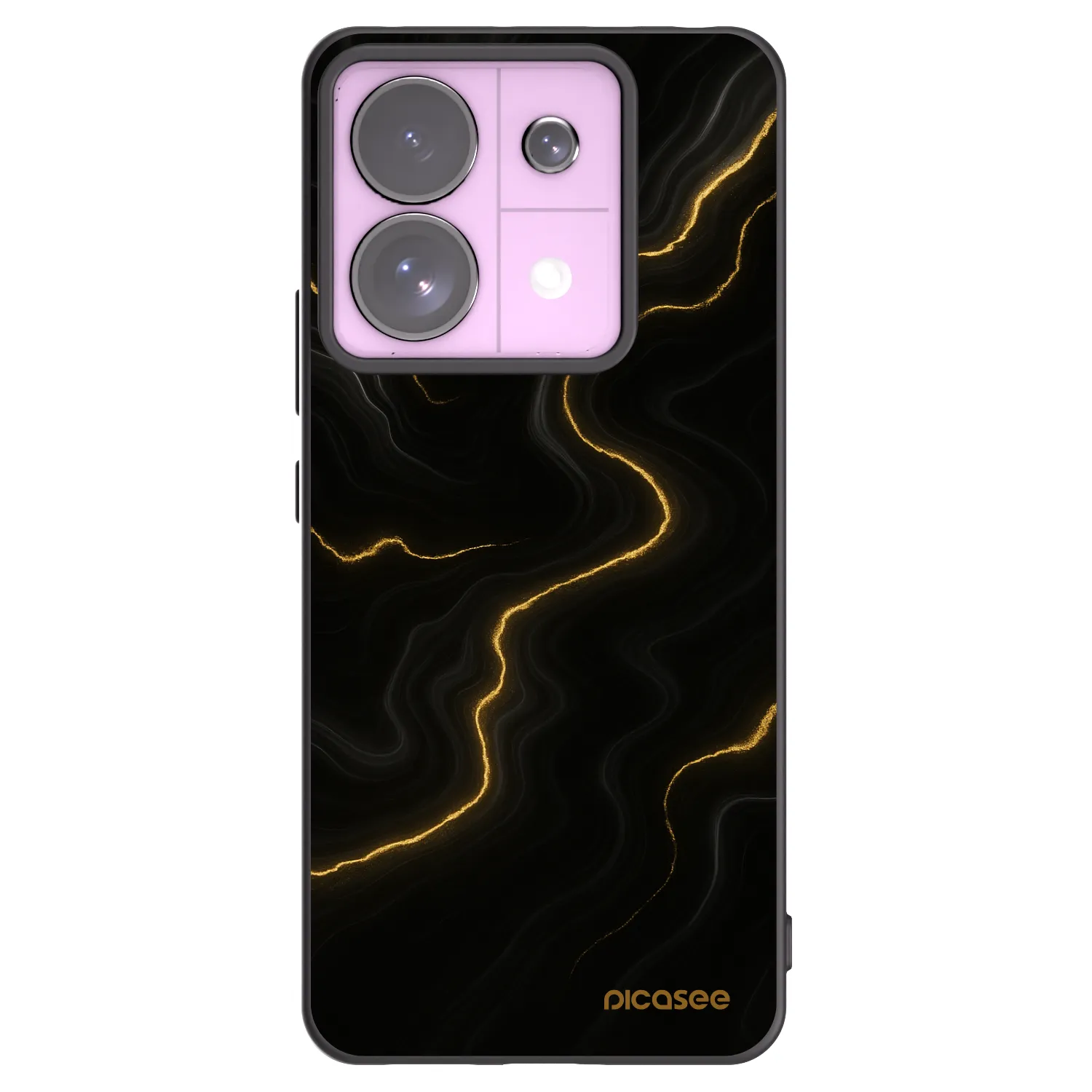 Picasee silikonový černý obal pro Xiaomi Redmi Note 13 Pro 5G - Thunder