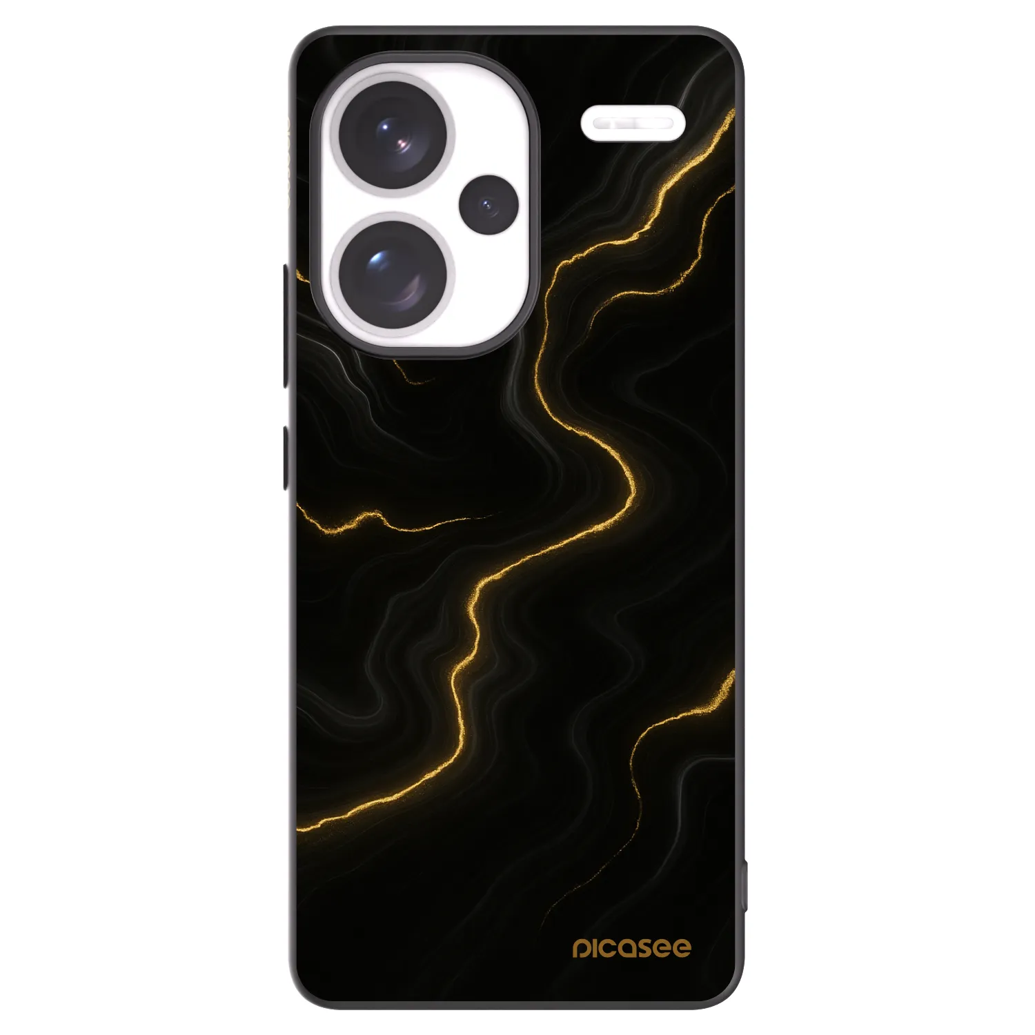 Picasee silikonový černý obal pro Xiaomi Redmi Note 13 Pro+ 5G - Thunder