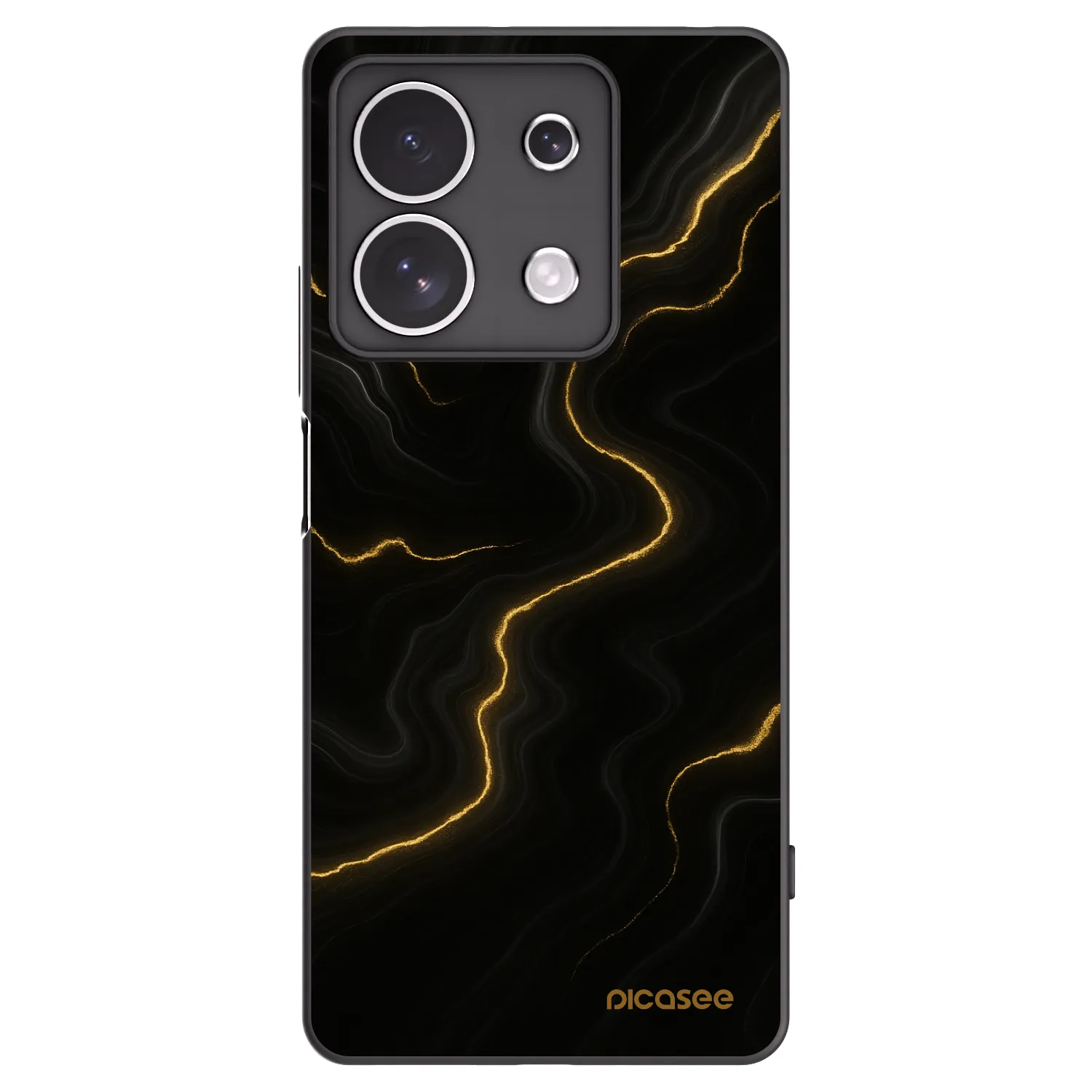 Picasee silikonový černý obal pro Xiaomi Redmi Note 13 4G - Thunder