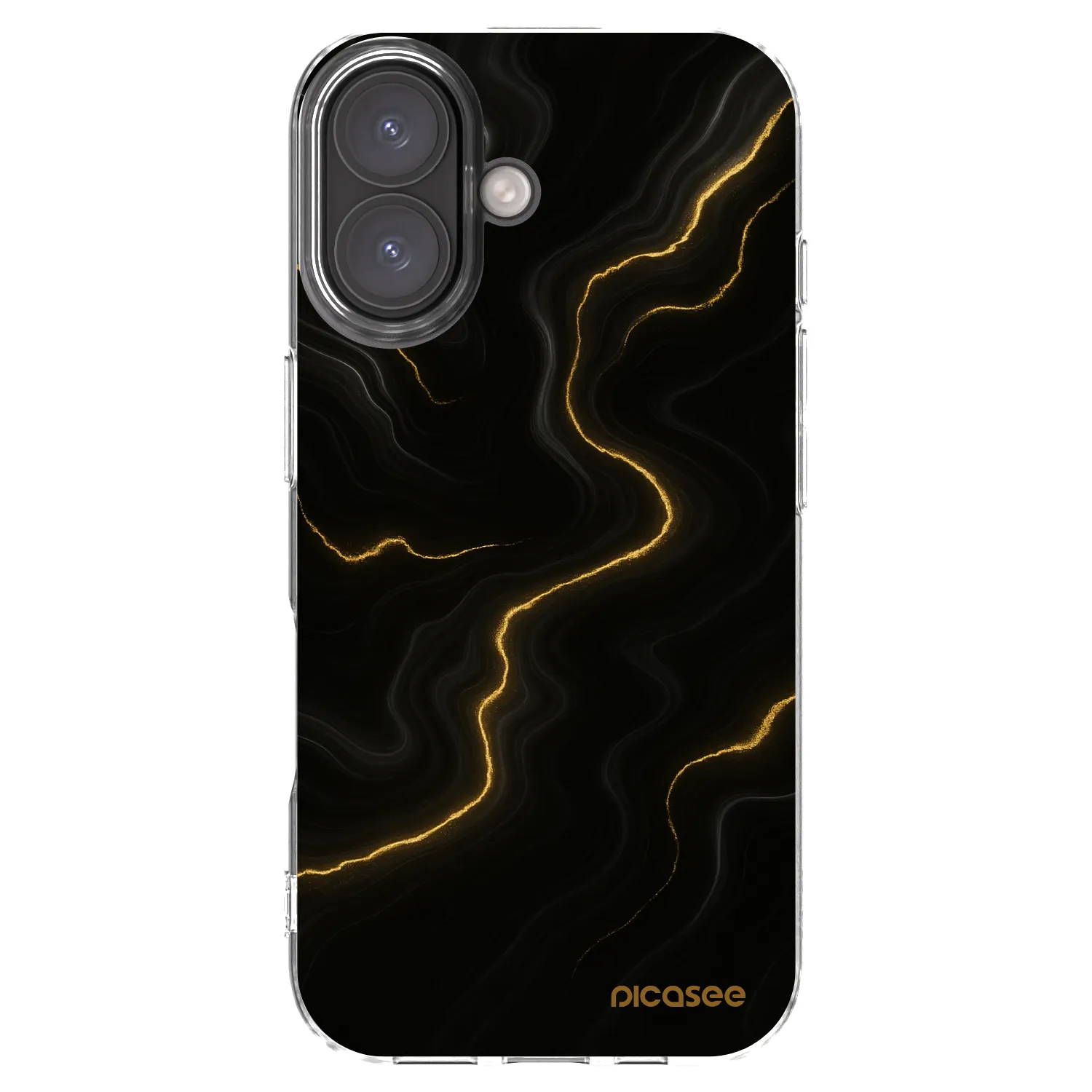 Picasee silikonový průhledný obal pro Apple iPhone 16 - Thunder