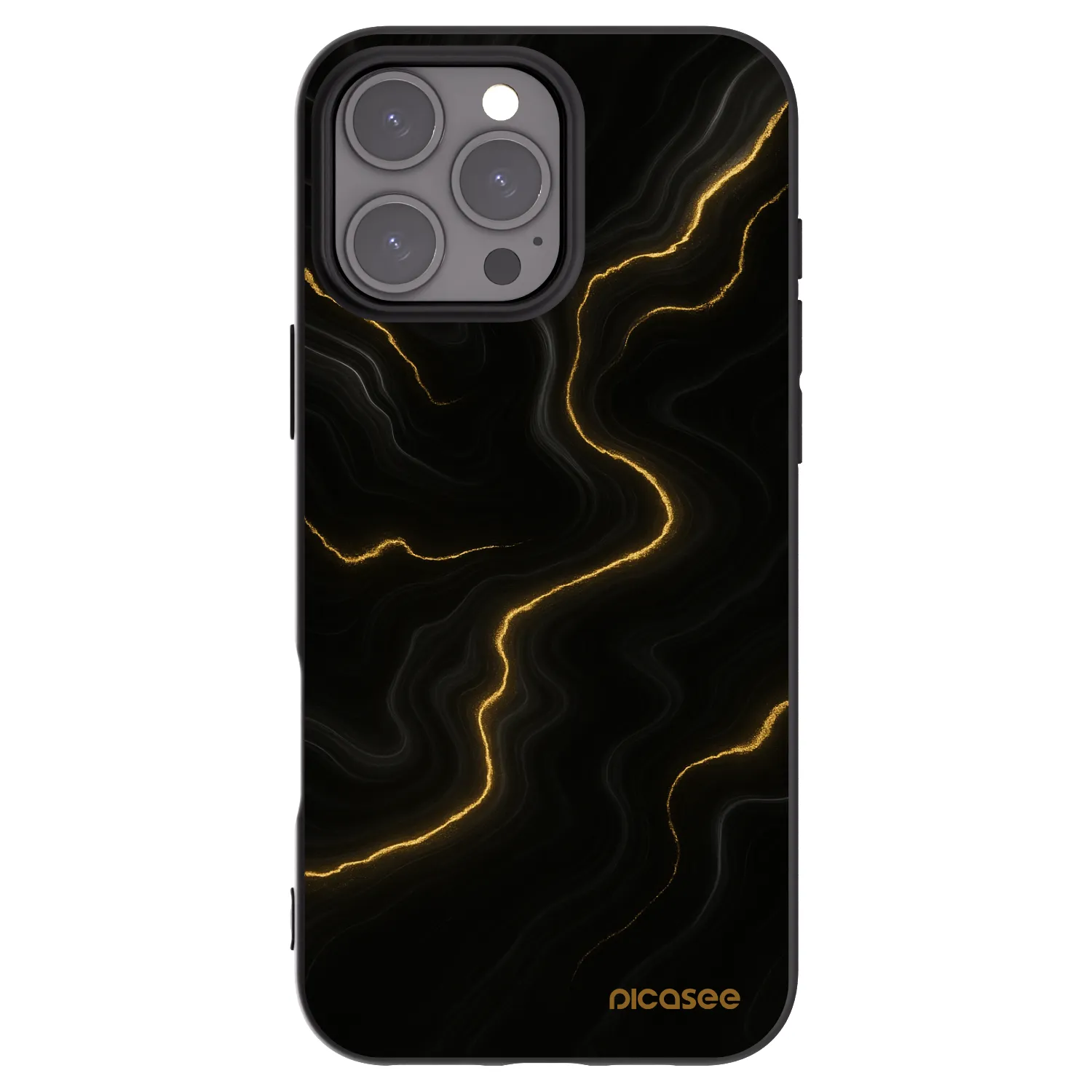 Picasee silikonový černý obal pro Apple iPhone 16 Pro Max - Thunder