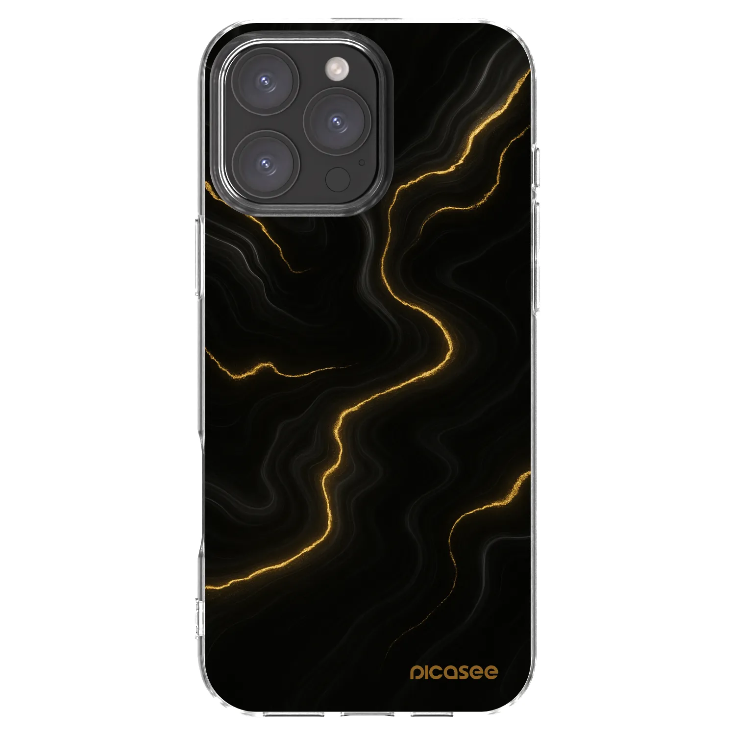 Picasee silikonový průhledný obal pro Apple iPhone 16 Pro Max - Thunder
