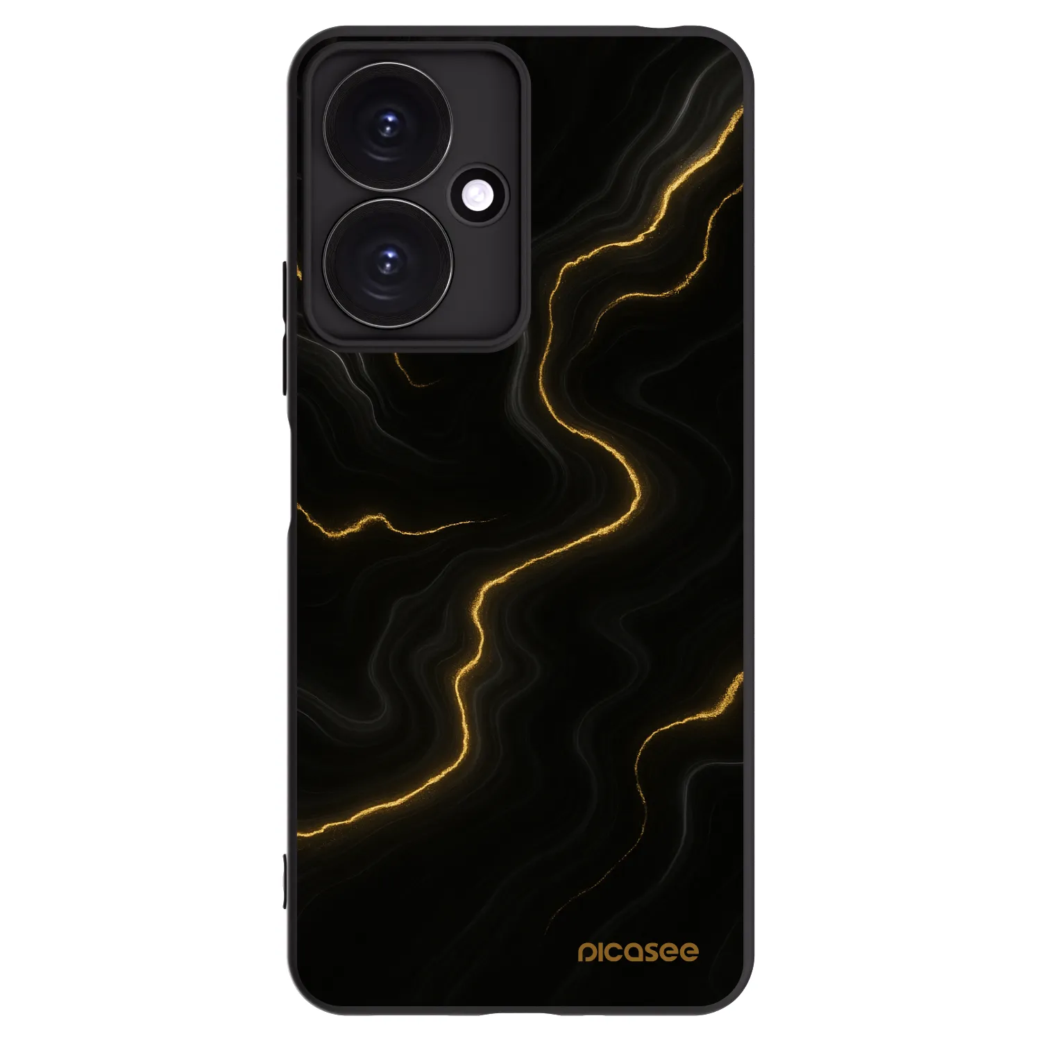 Picasee silikonový černý obal pro Xiaomi Redmi 13C 5G - Thunder