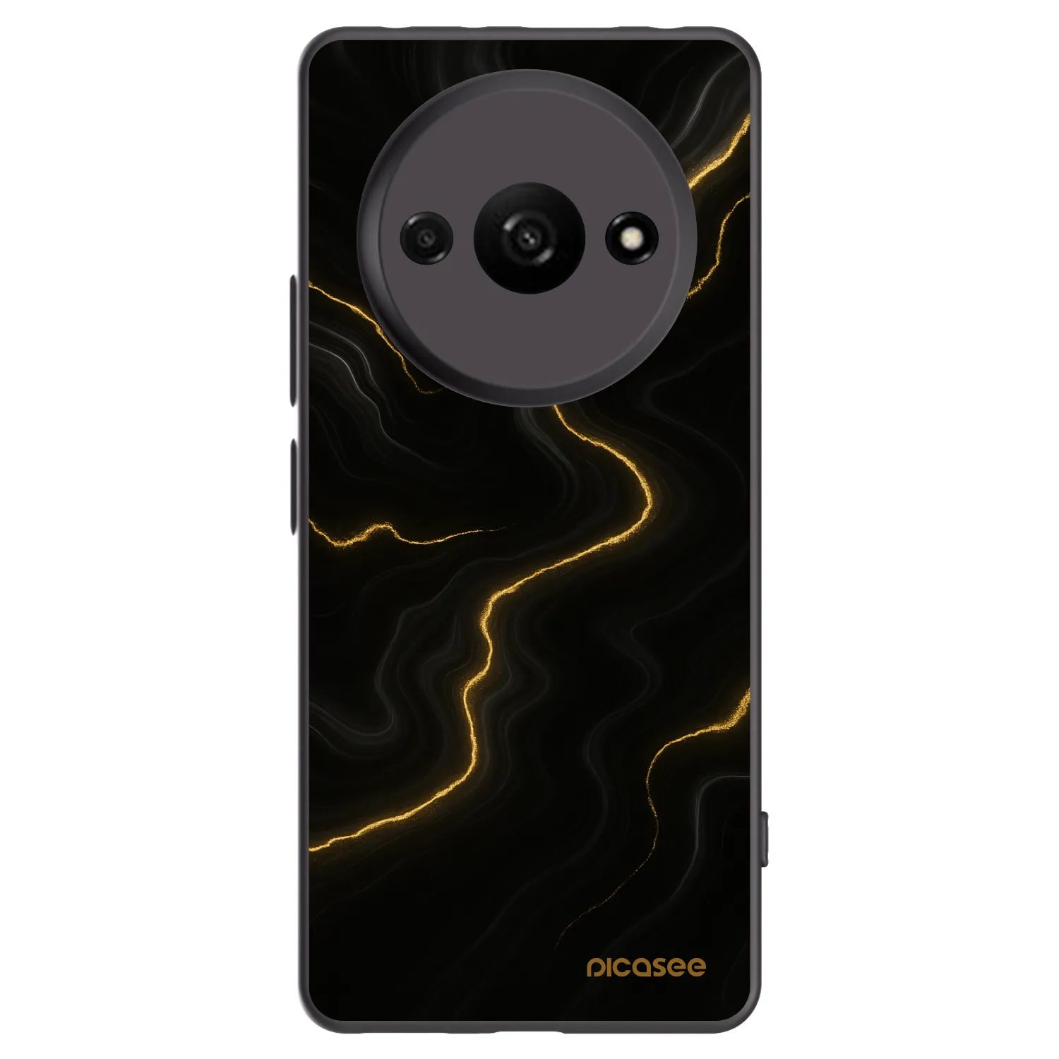 Picasee silikonový černý obal pro Xiaomi Redmi A3 - Thunder