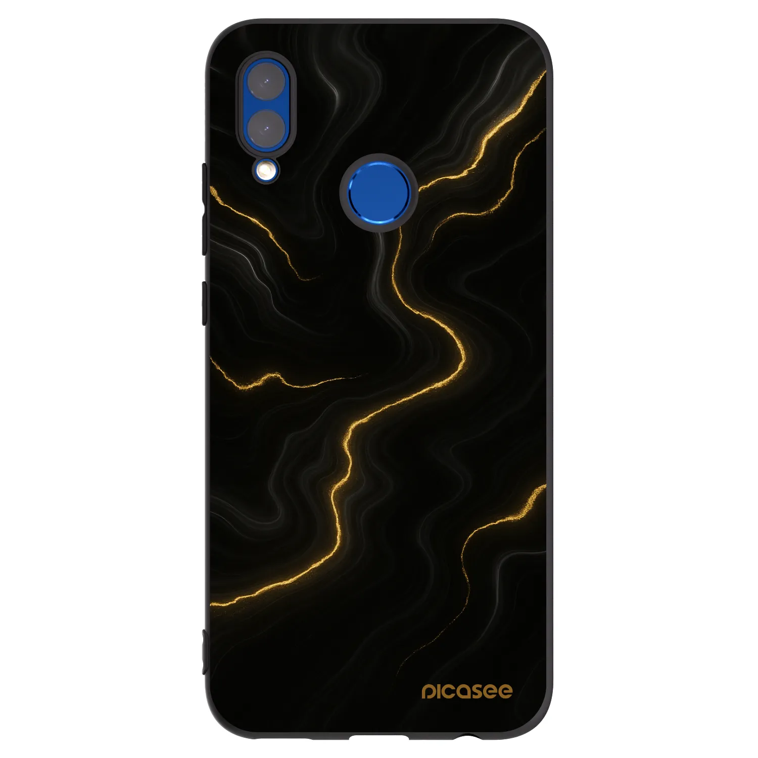 Picasee silikonový černý obal pro Honor 10 Lite - Thunder