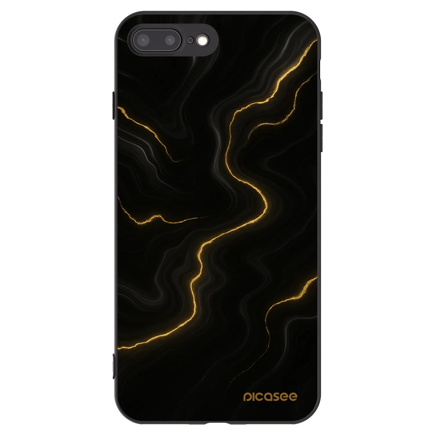 Picasee silikonový černý obal pro Apple iPhone 7 Plus - Thunder