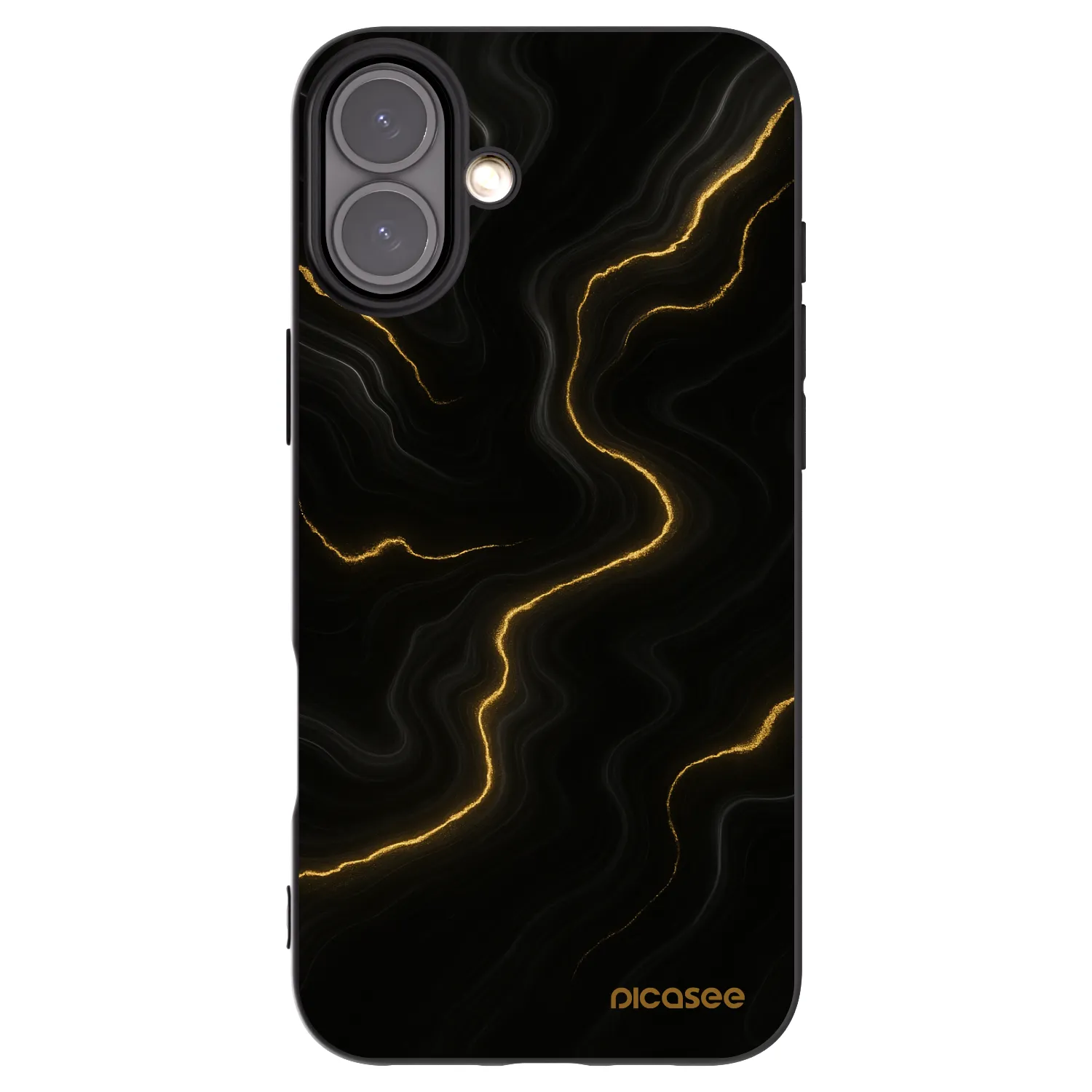 Picasee silikonový černý obal pro Apple iPhone 16 Plus - Thunder