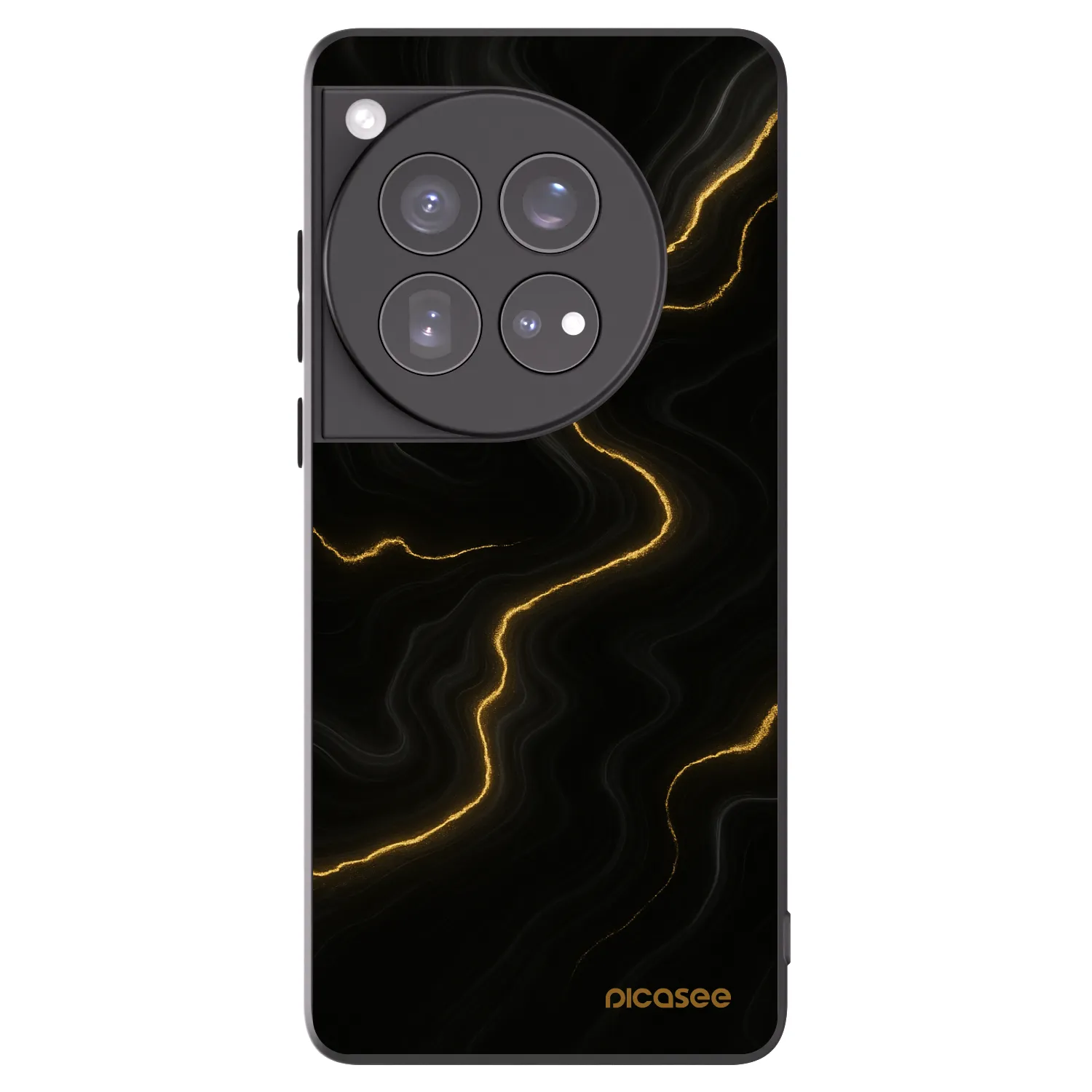 Picasee silikonový černý obal pro OnePlus 12 5G - Thunder