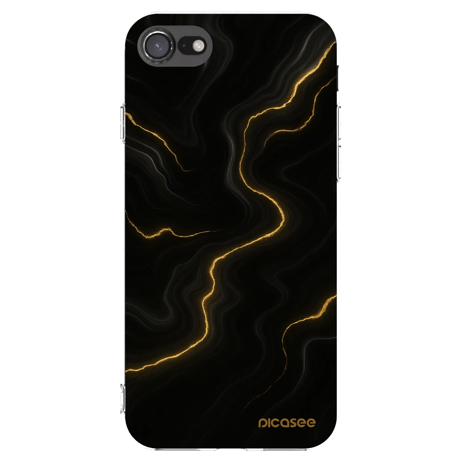 Picasee silikonový průhledný obal pro Apple iPhone 7 - Thunder