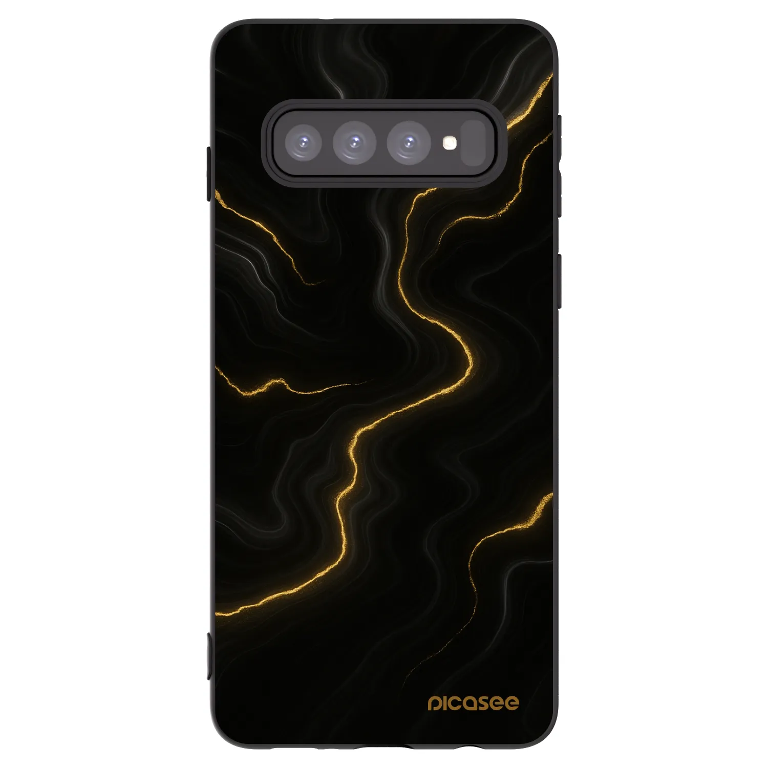 Picasee silikonový černý obal pro Samsung Galaxy S10 G973 - Thunder