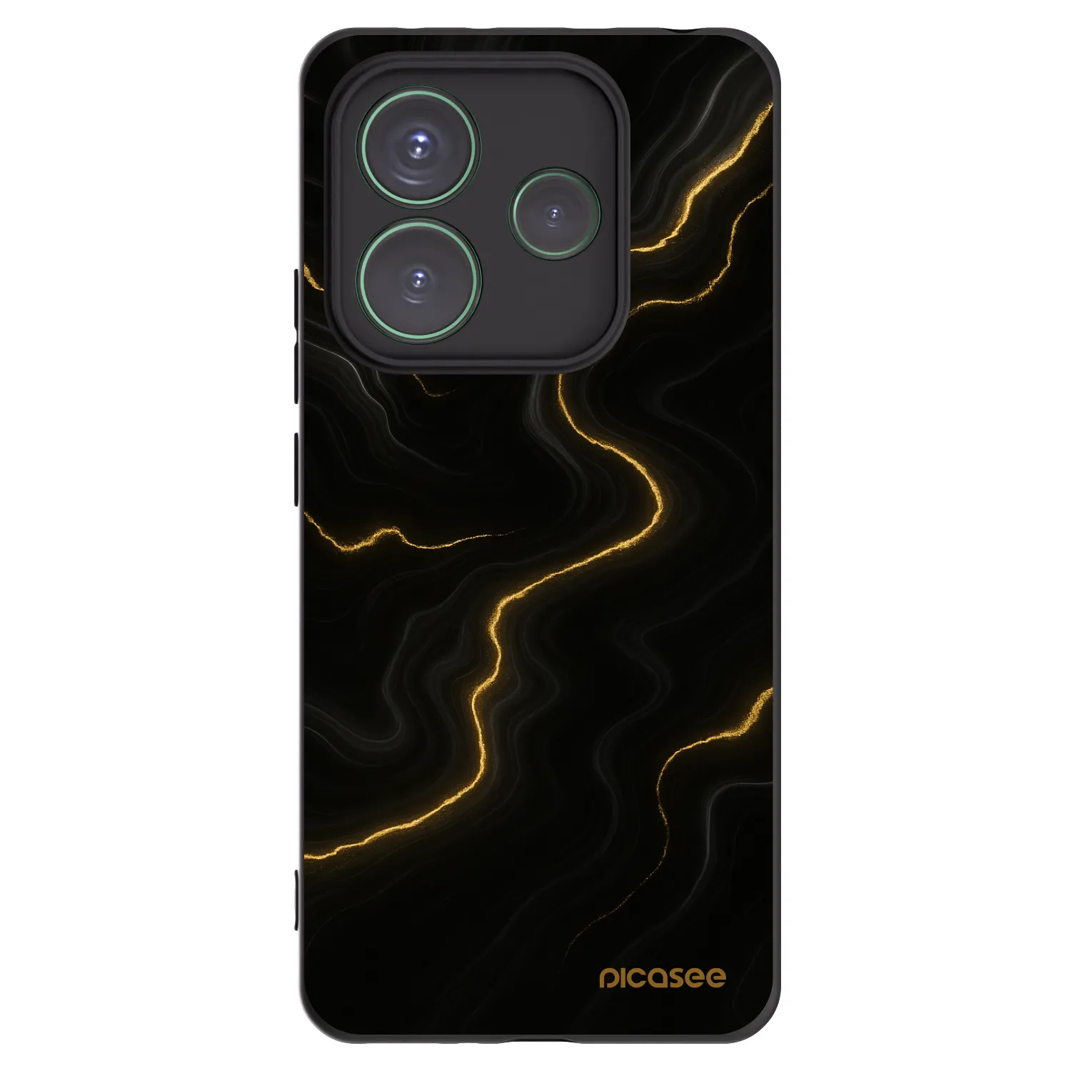 Picasee silikonový černý obal pro Xiaomi Redmi Note 14 5G - Thunder