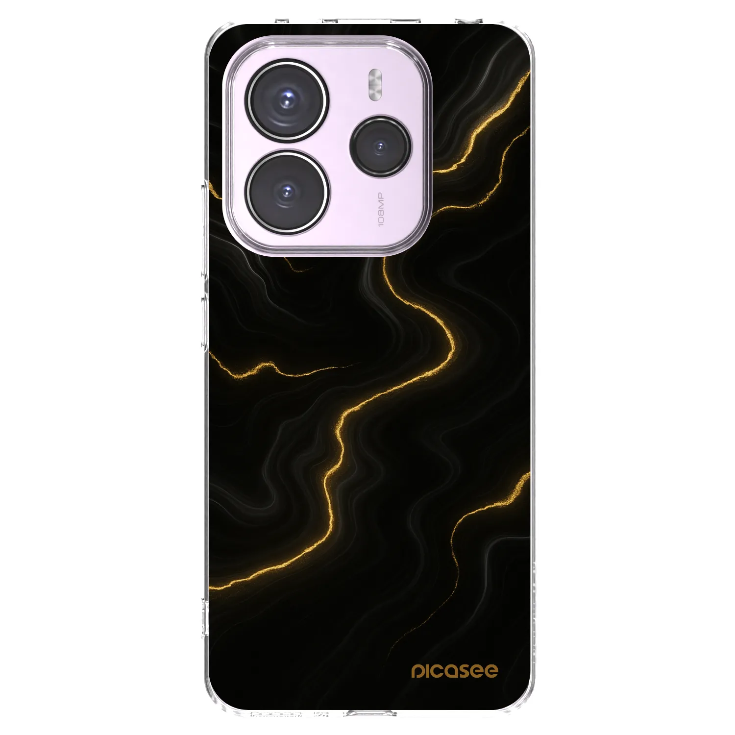 Picasee silikonový průhledný obal pro Xiaomi Redmi Note 14 5G - Thunder