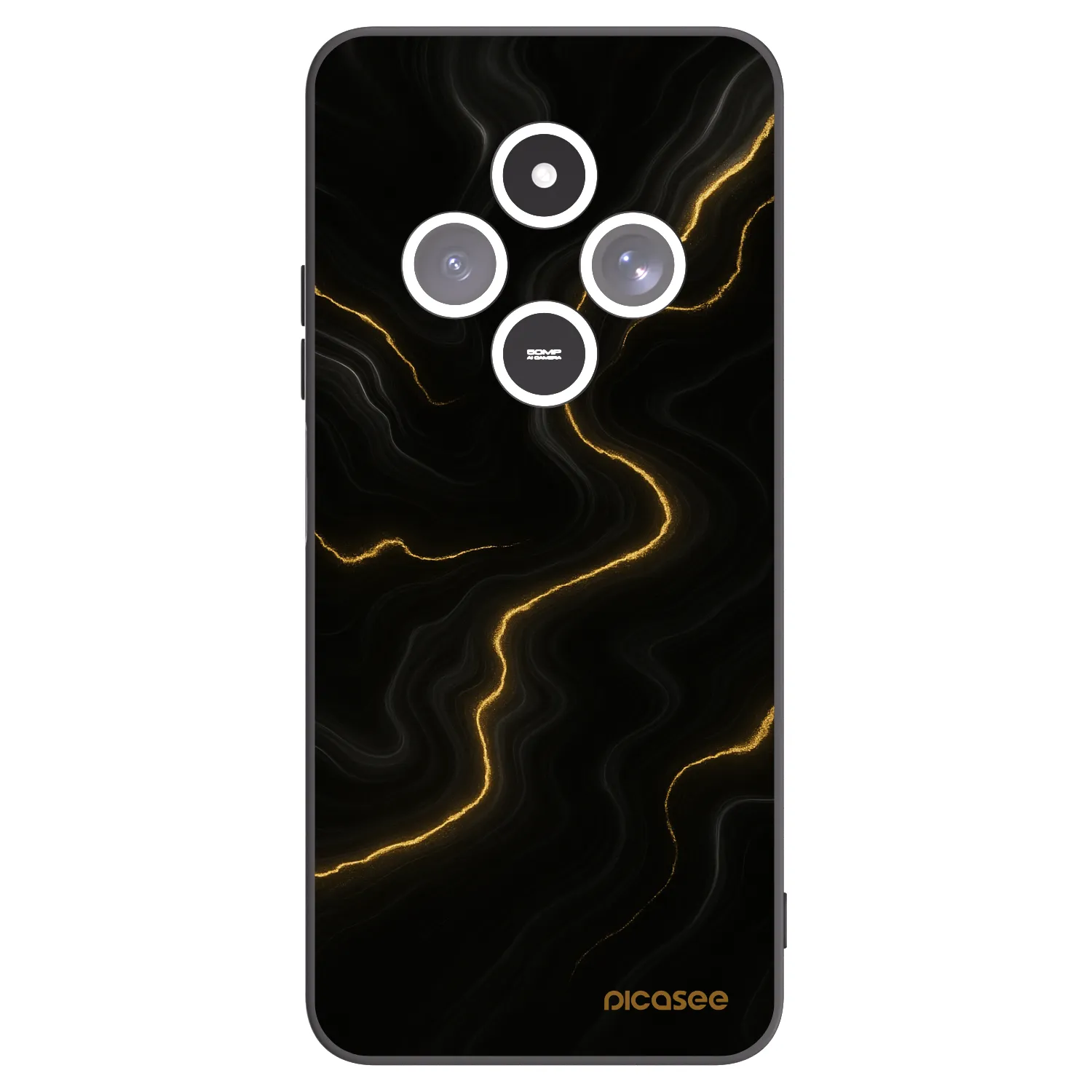 Picasee silikonový černý obal pro Xiaomi Redmi 14C - Thunder