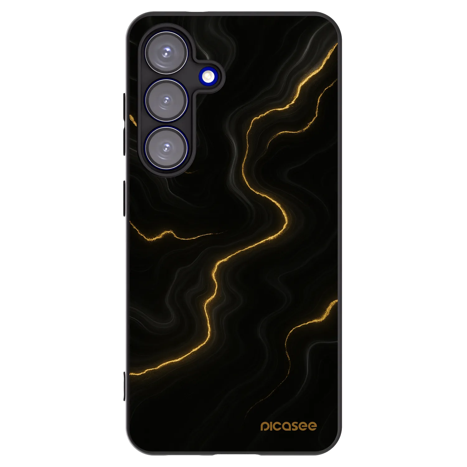 Picasee silikonový černý obal pro Samsung Galaxy S25 5G - Thunder