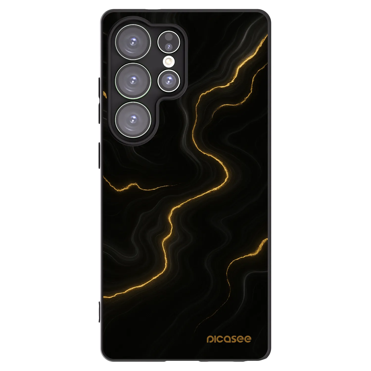 Picasee silikonový černý obal pro Samsung Galaxy S25 Ultra 5G - Thunder