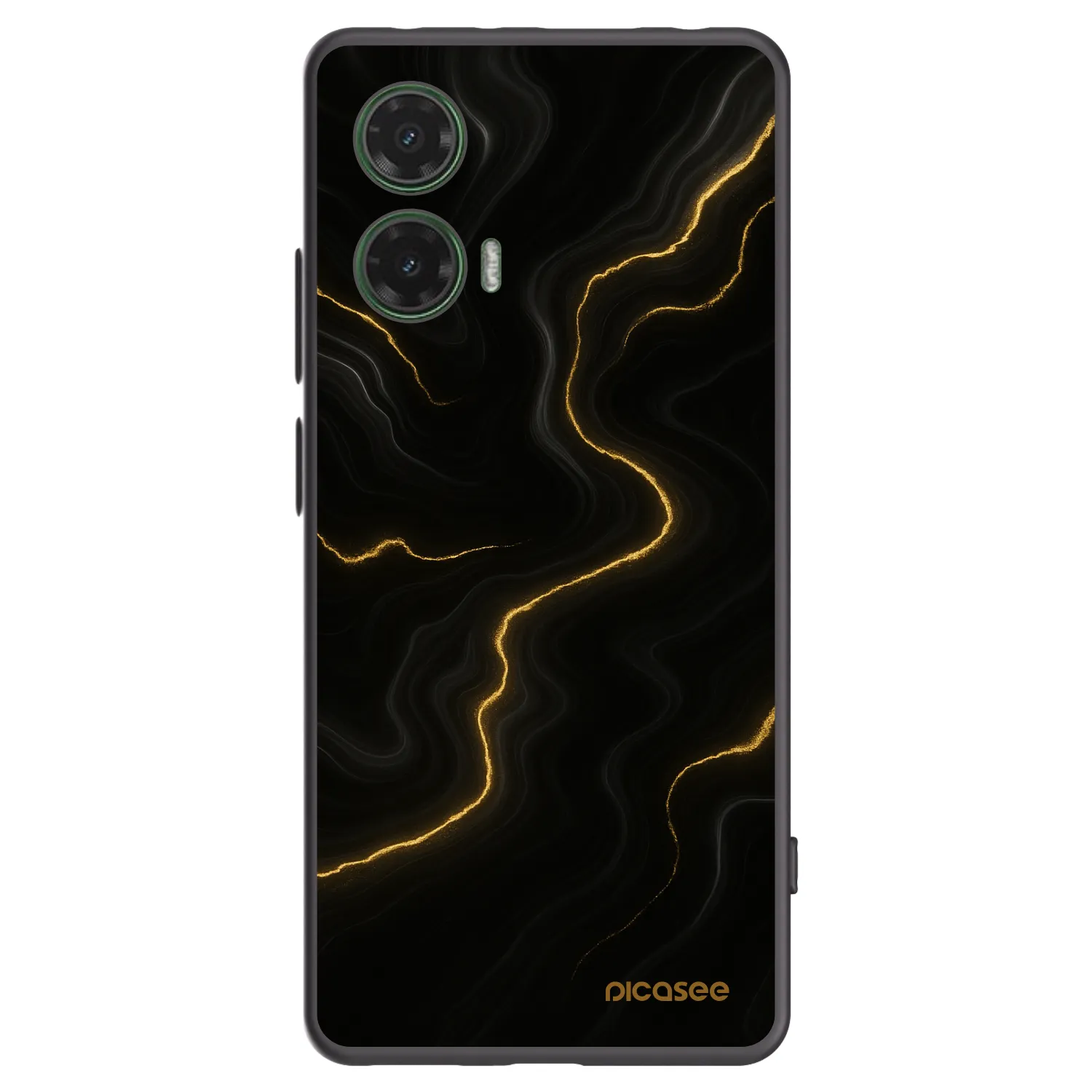 Picasee silikonový černý obal pro Motorola Moto G35 5G - Thunder