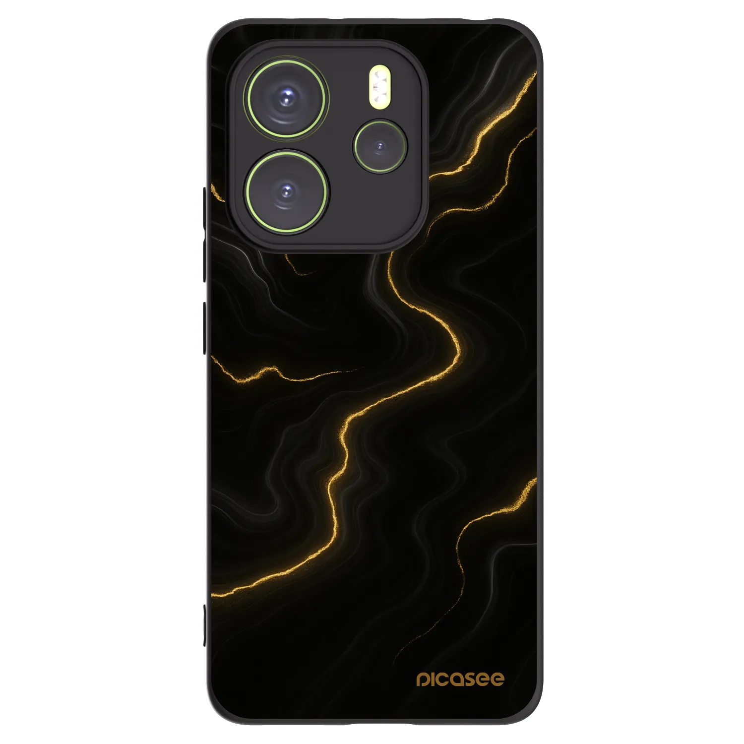 Picasee silikonový černý obal pro Xiaomi Redmi Note 14 4G - Thunder