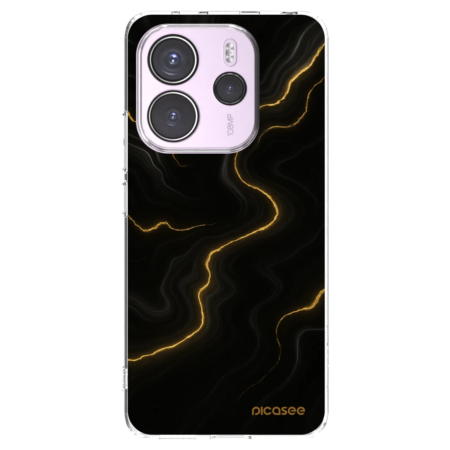 Picasee silikonový průhledný obal pro Xiaomi Redmi Note 14 4G - Thunder