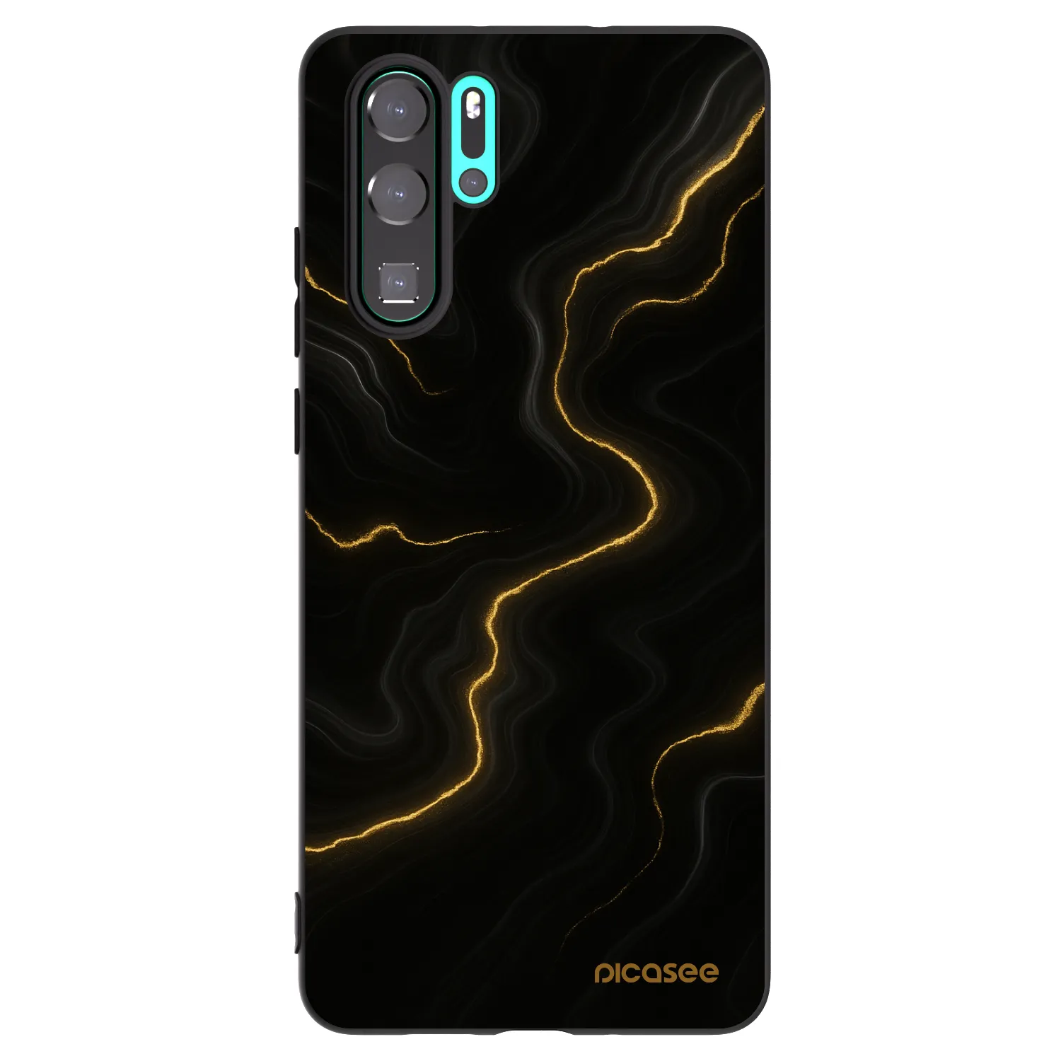 Picasee silikonový černý obal pro Huawei P30 Pro - Thunder