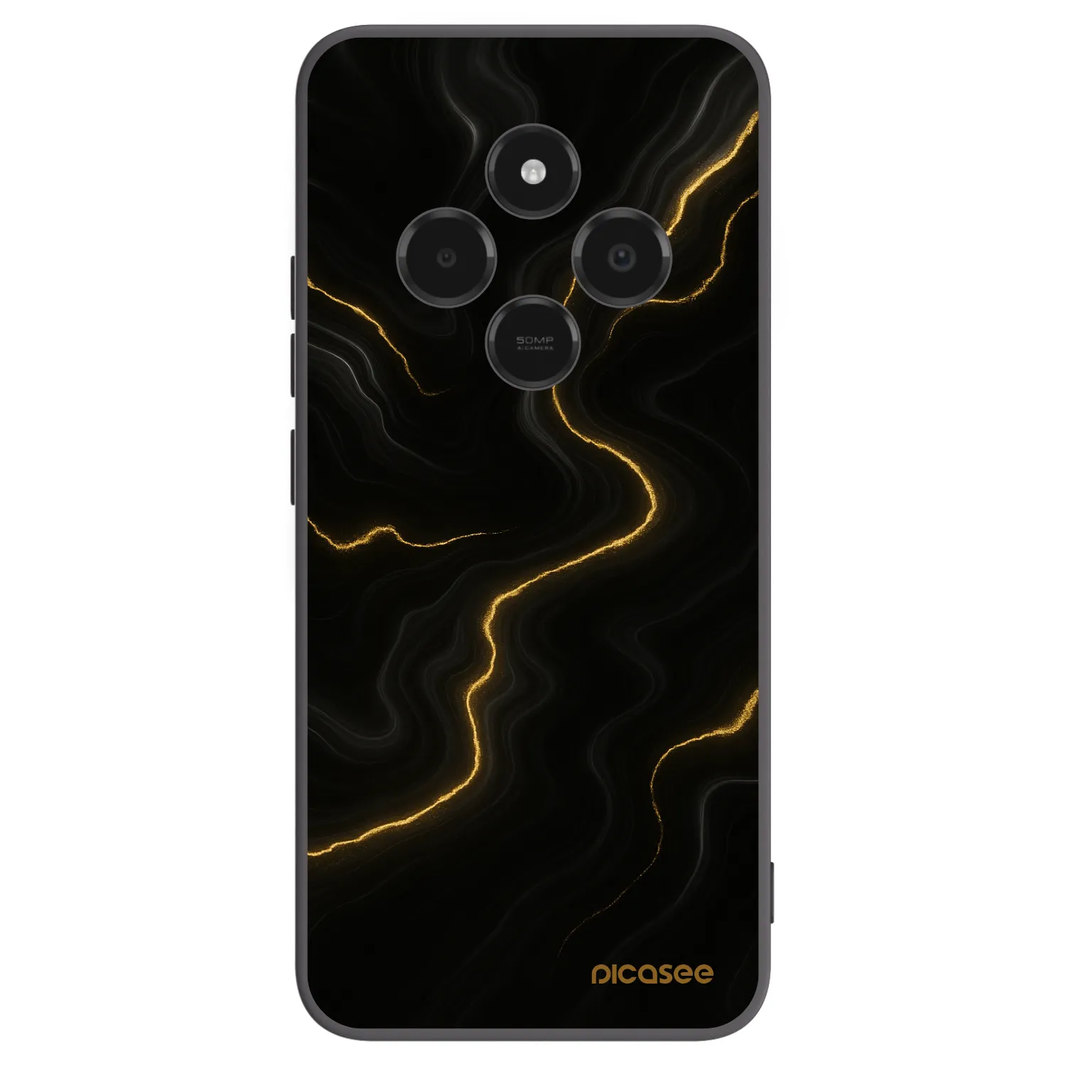 Picasee silikonový černý obal pro Xiaomi Poco C75 - Thunder