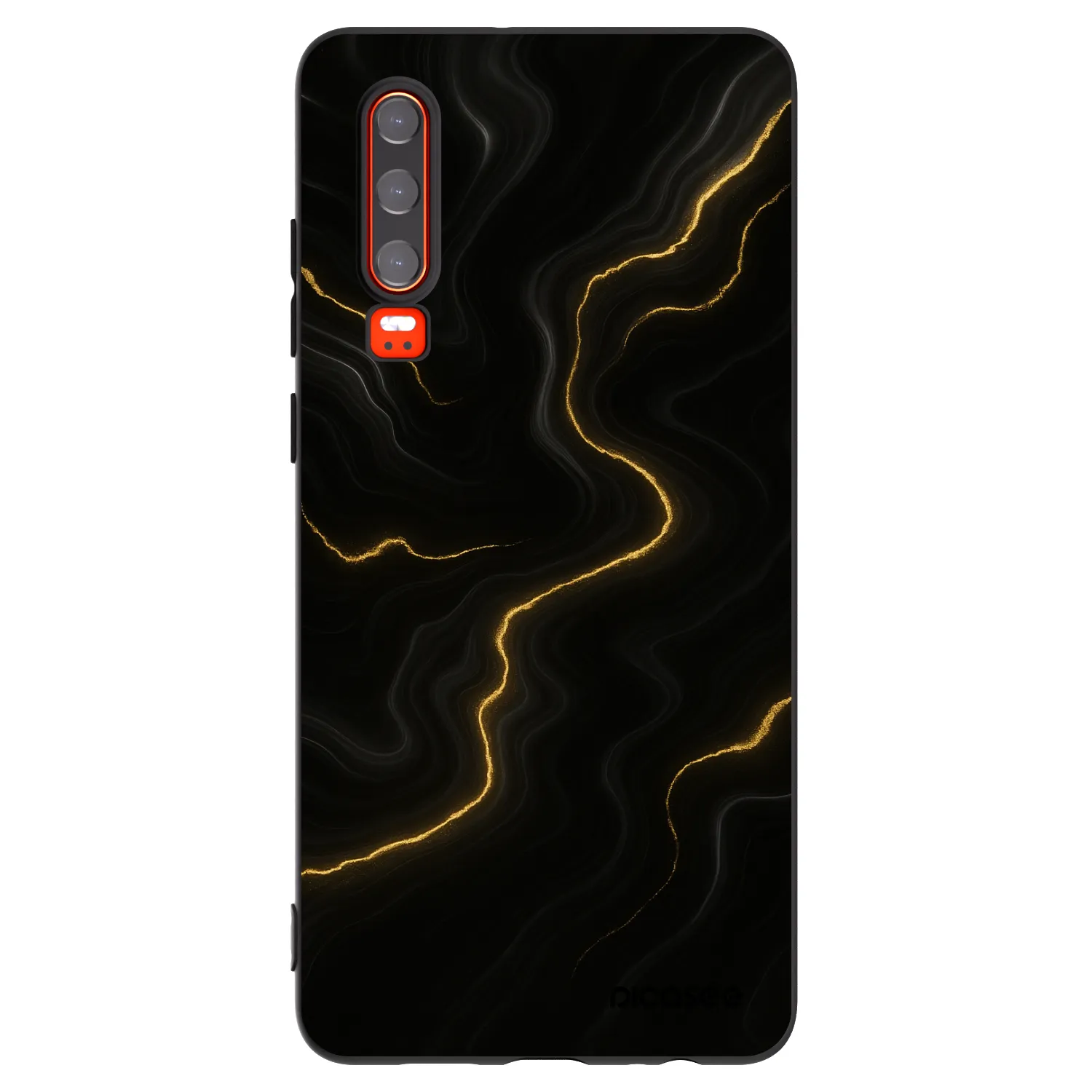 Picasee silikonový černý obal pro Huawei P30 - Thunder