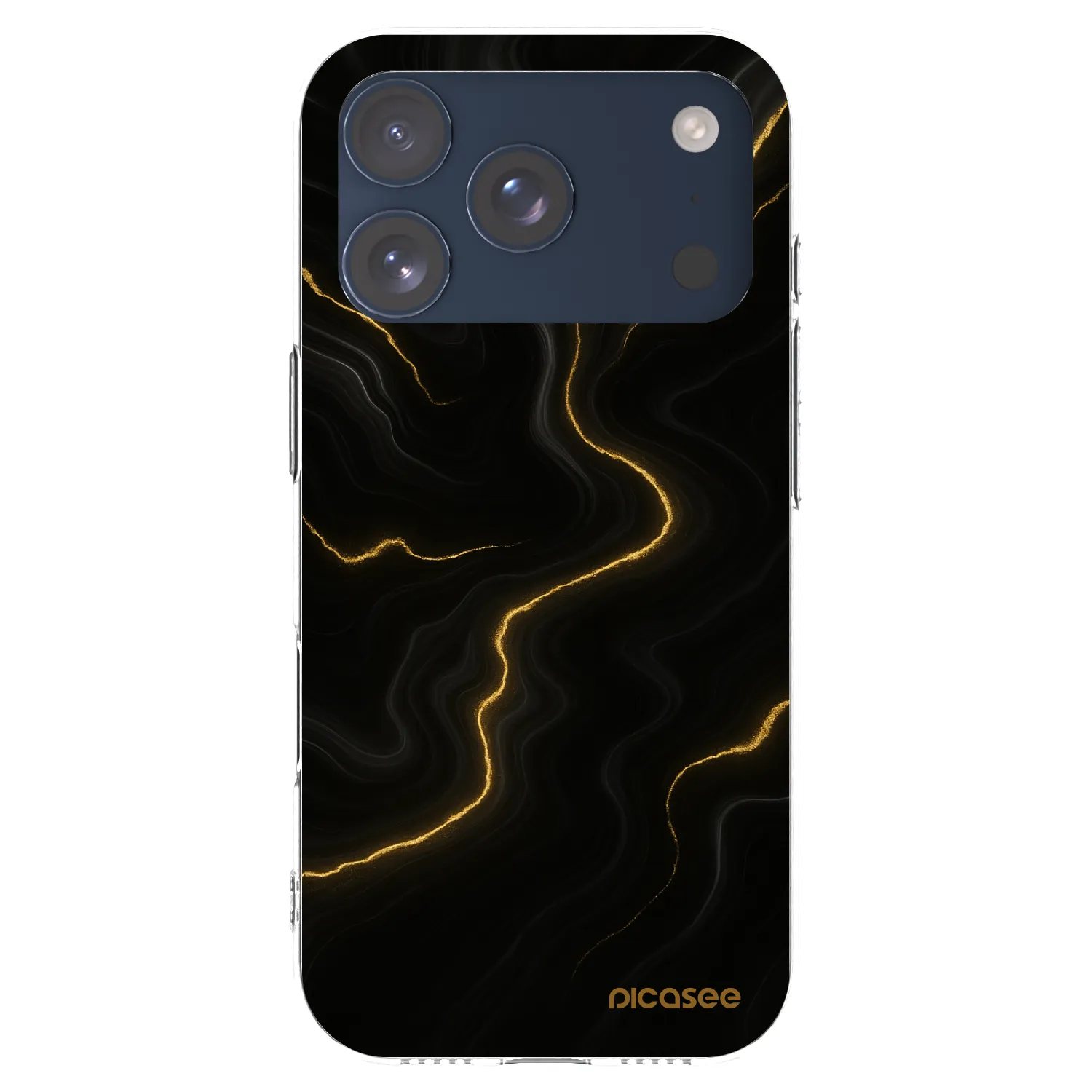 Picasee silikonový průhledný obal pro Apple iPhone 17 Pro - Thunder