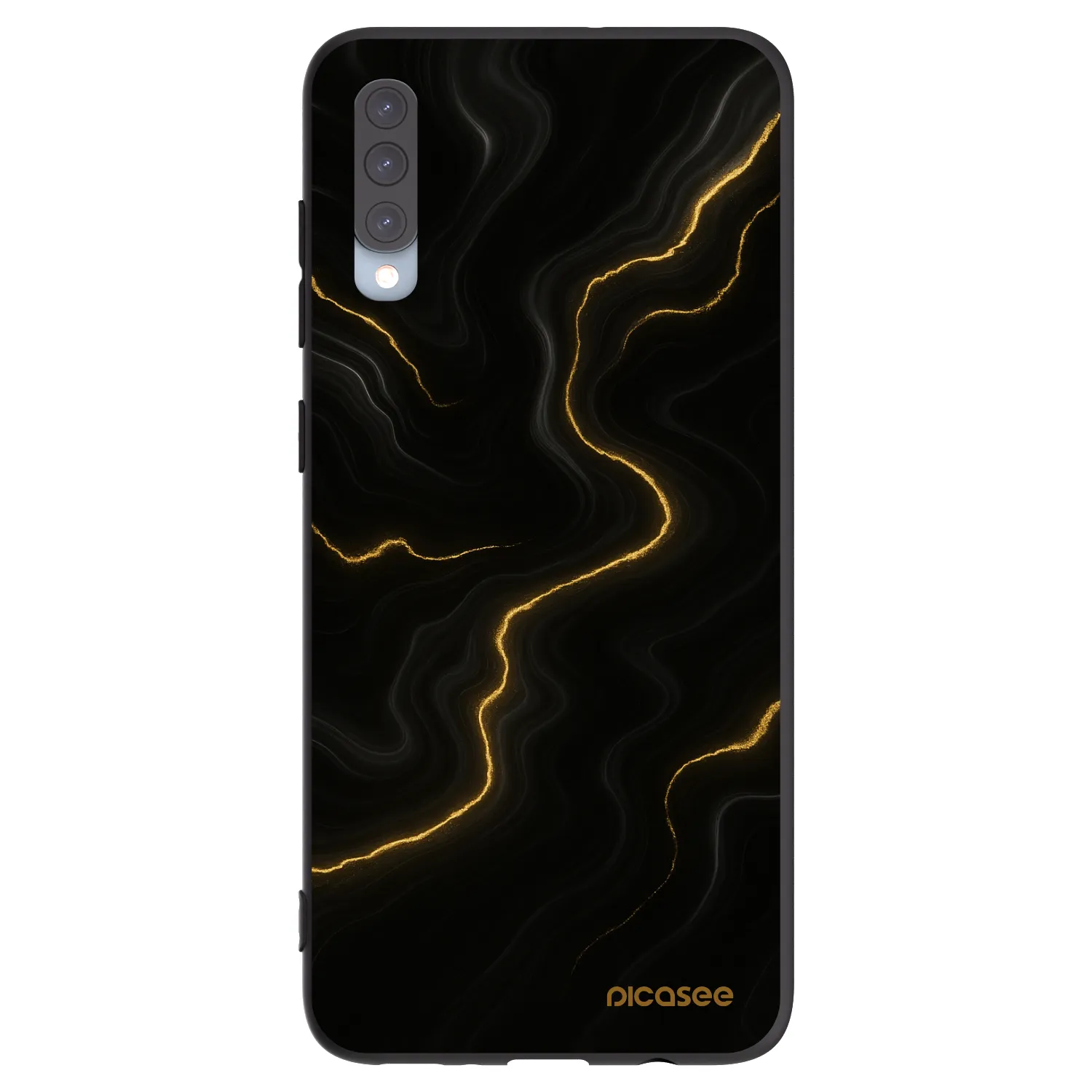 Picasee silikonový černý obal pro Samsung Galaxy A70 A705F - Thunder