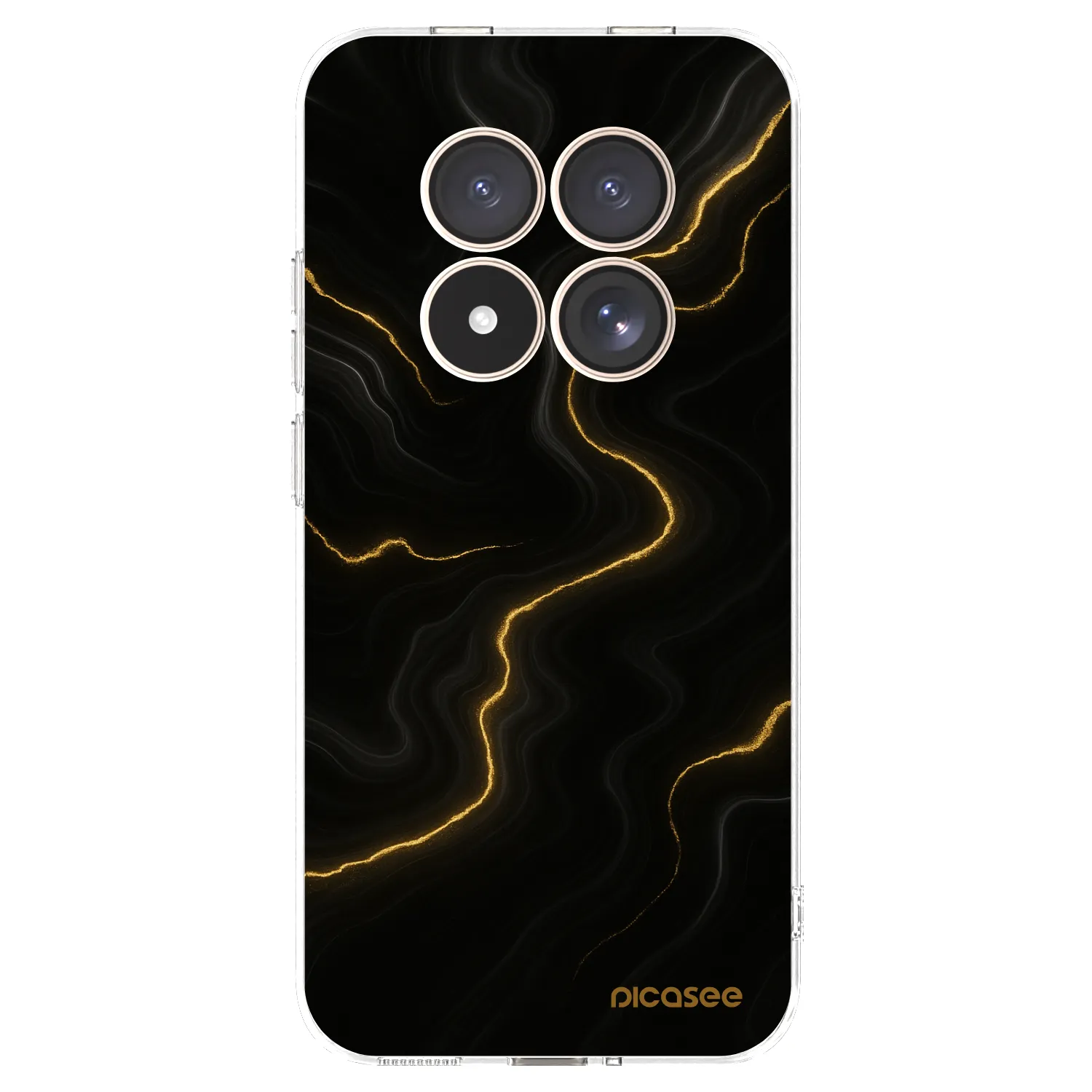 Picasee silikonový průhledný obal pro Xiaomi Redmi Note 15 Pro 4G - Thunder