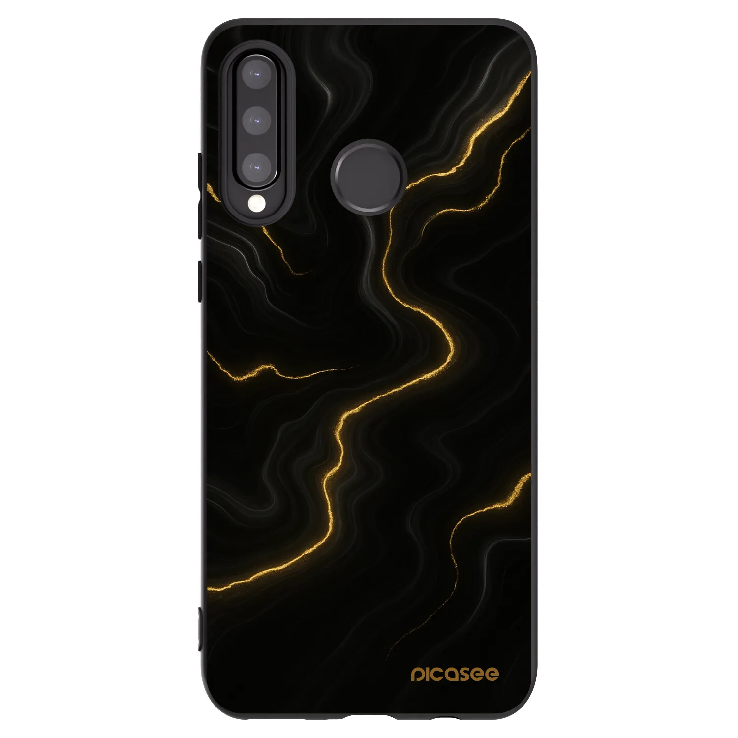 Picasee silikonový černý obal pro Huawei P30 Lite - Thunder